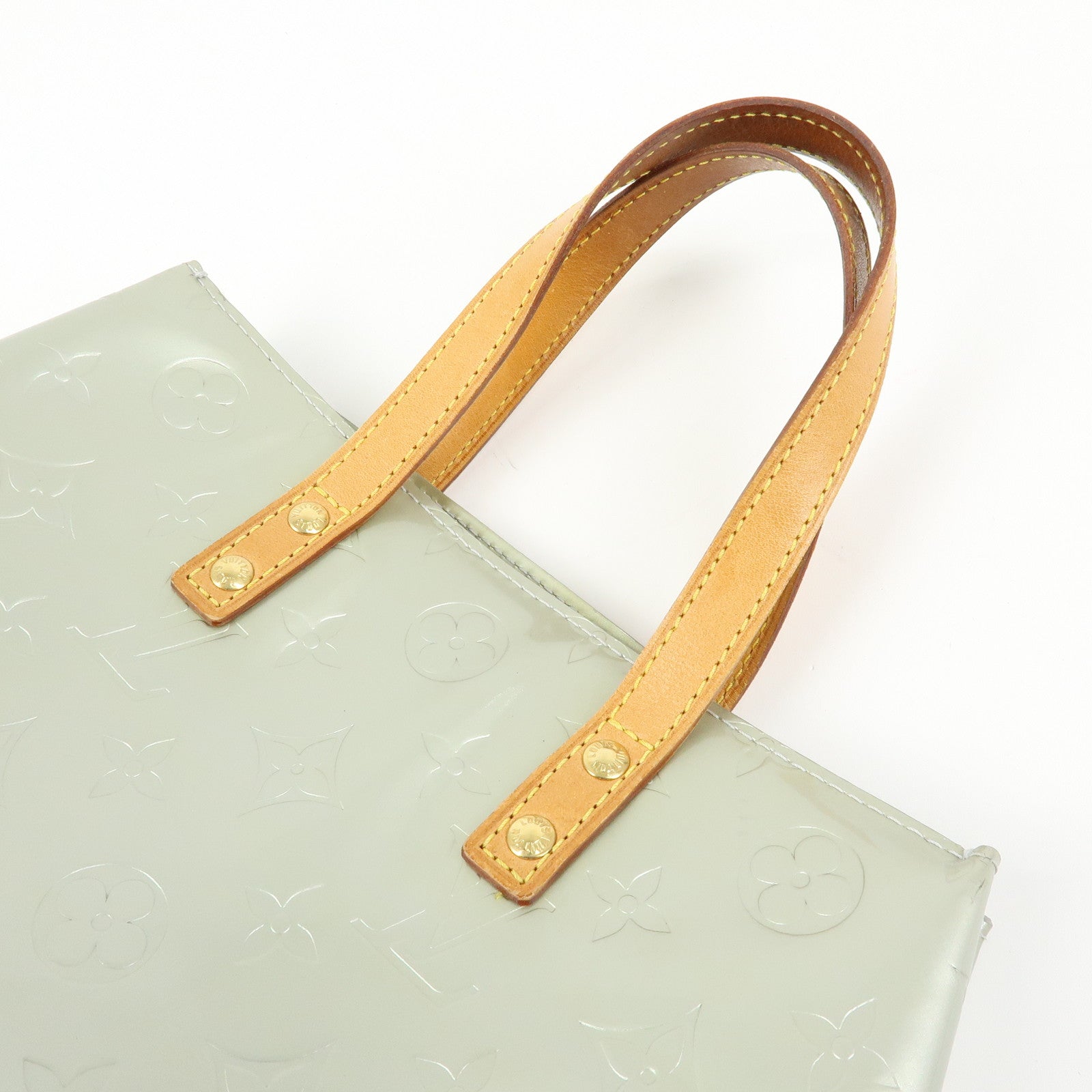 Louis Vuitton Monogram Vernis Reade PM Hand Bag Gris Gray M91145