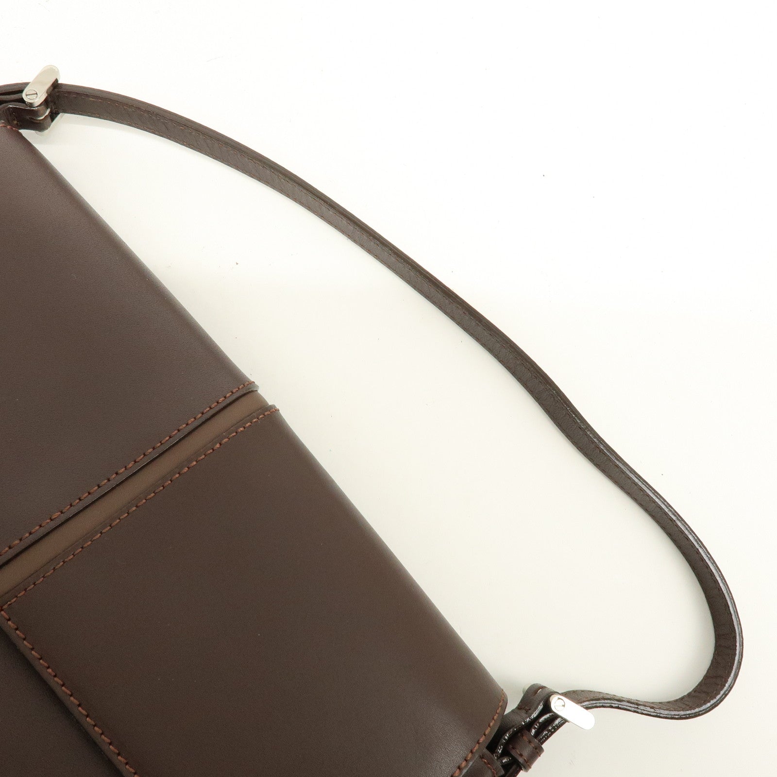 BURBERRY Leather Hand Bag Shoulder Bag Brown