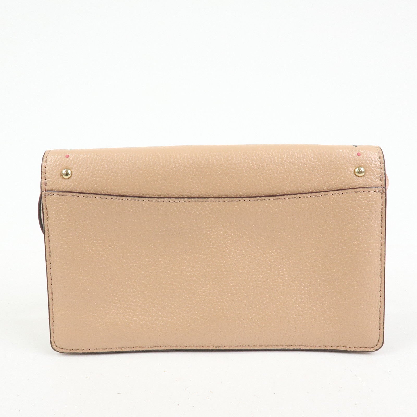 COACH Set of 2 Leather Shoulder Bag Shoulder Wallet Pink Beige