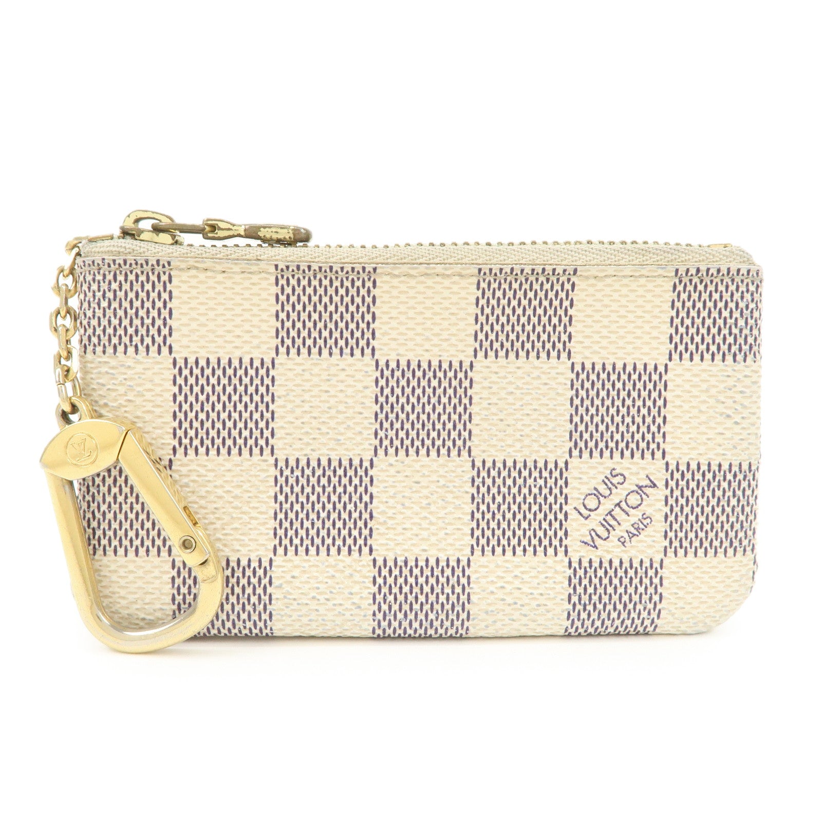 Louis Vuitton Damier Azur Pochette Cles Coin Case N62659