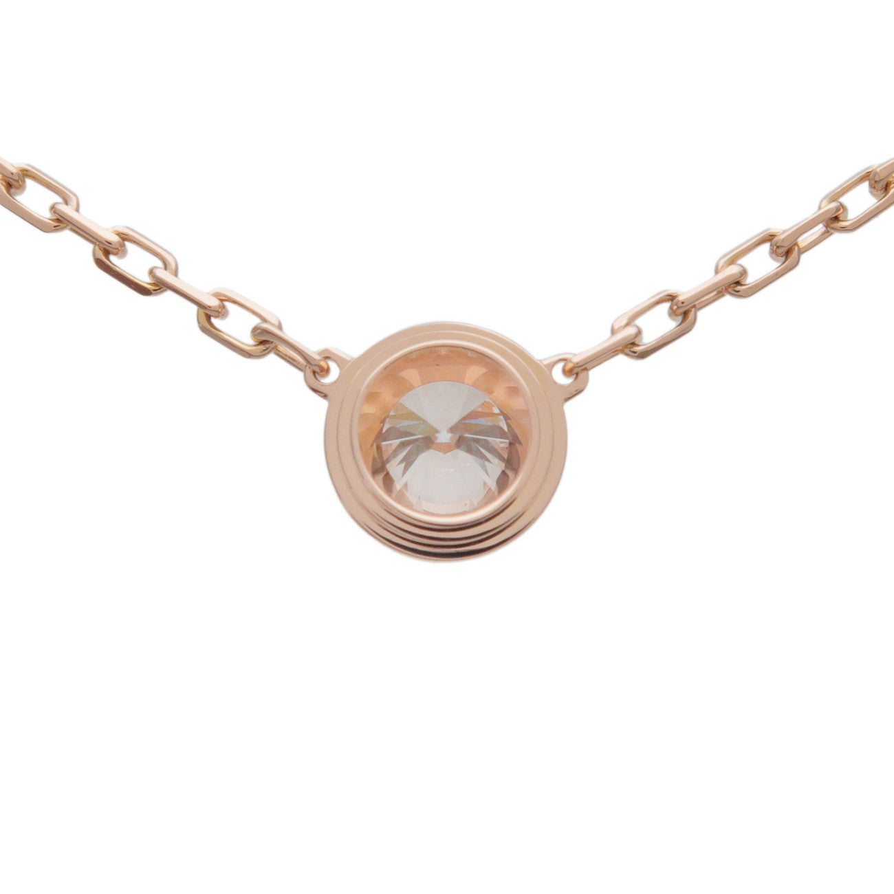 Cartier D'amour Necklace LM 1P Diamond K18 750YG Rose Gold