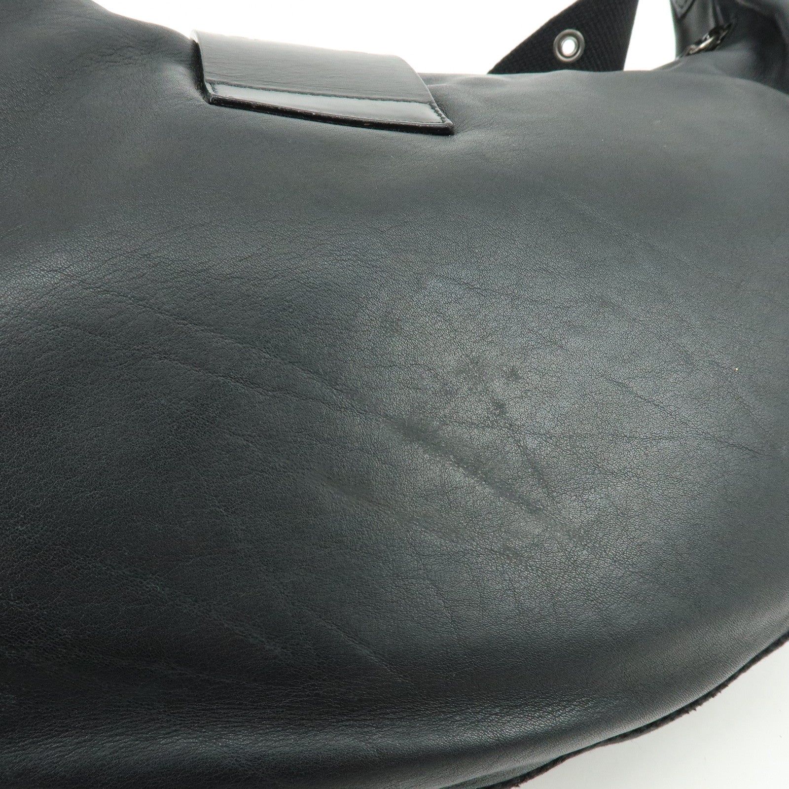 Christian Dior Street Chic Leather Shoulder Bag Crossbody Bag Black