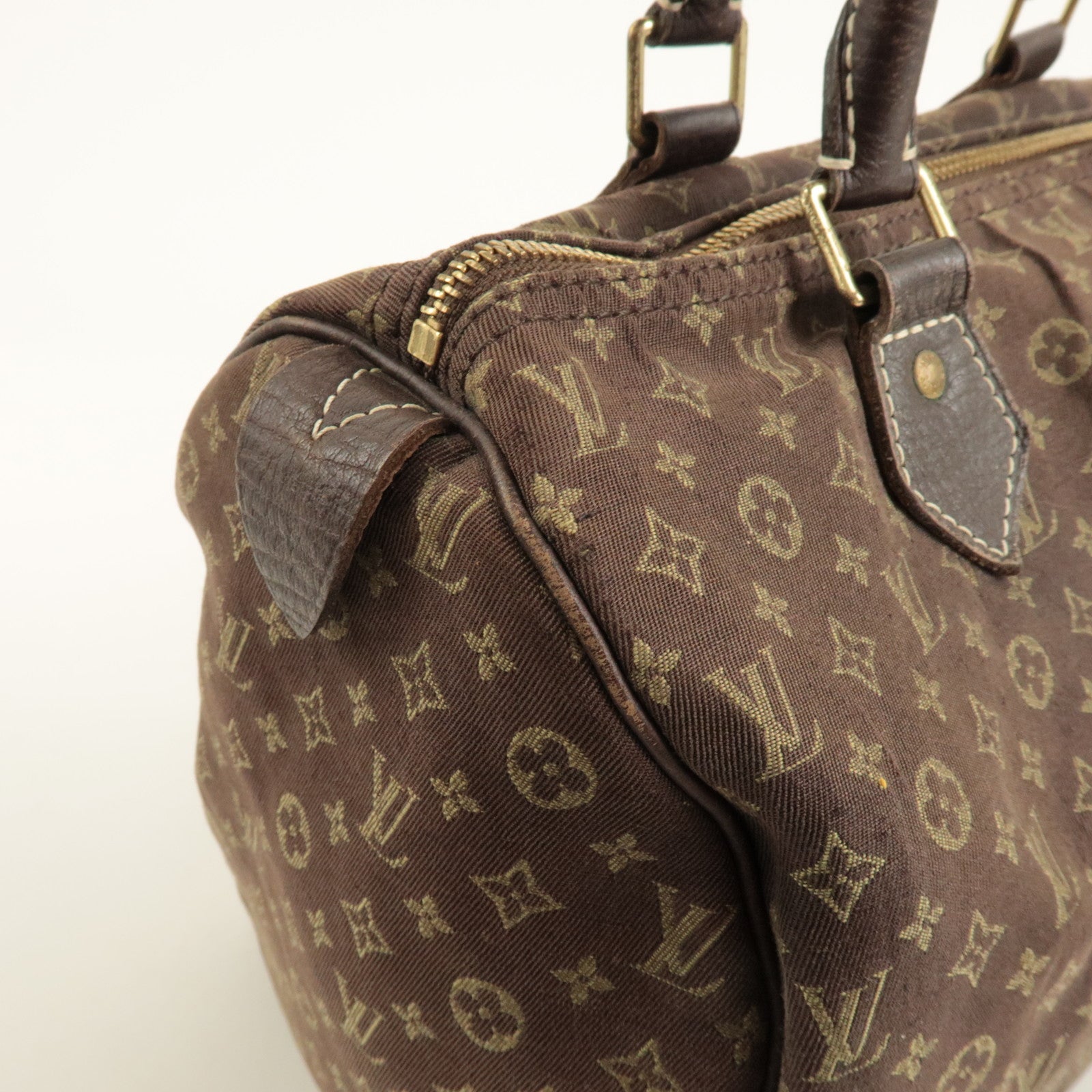 Louis Vuitton Monogram Mini Lin Speedy 30 Boston Bag Ebene M95224