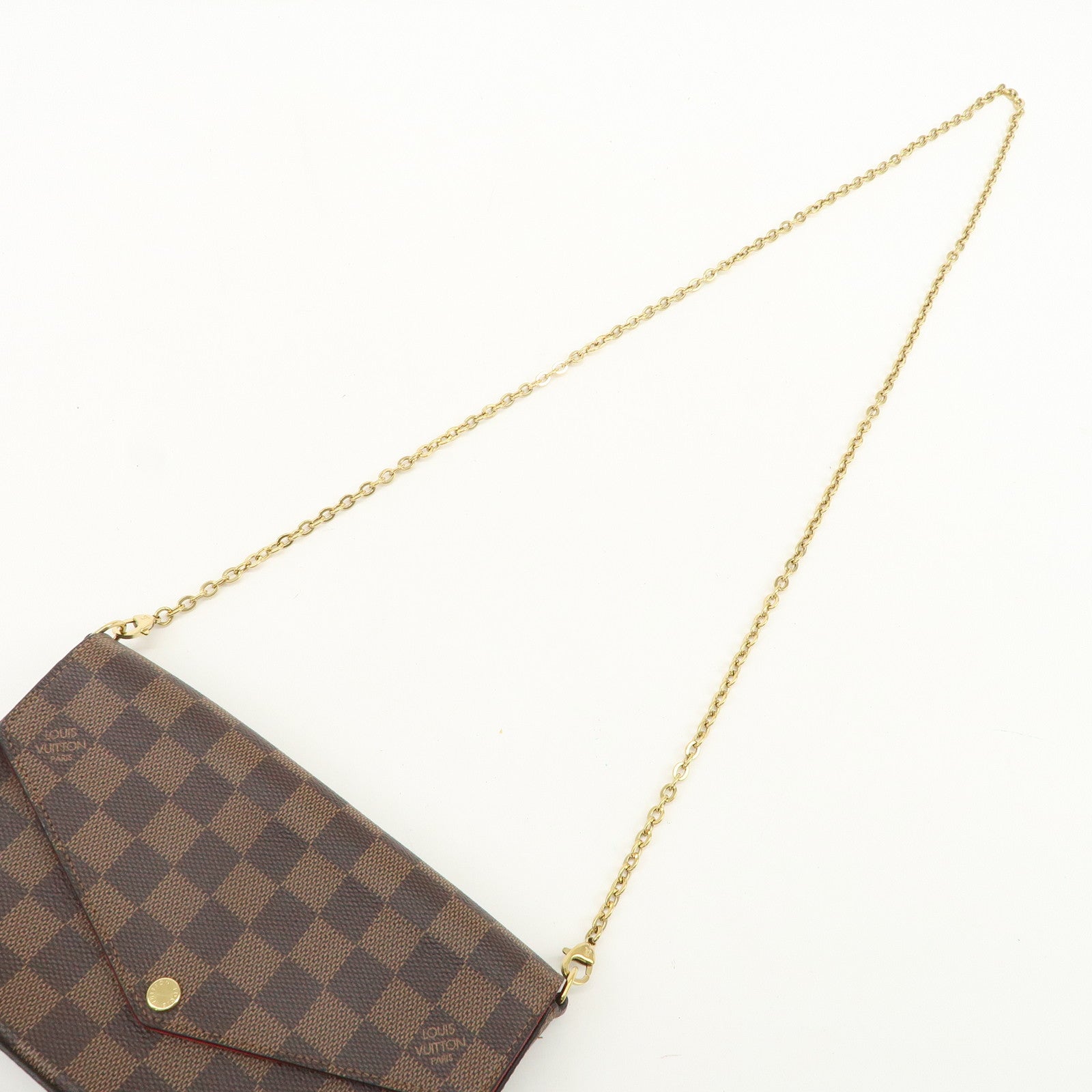 Louis Vuitton Damier Pochette Felicie Shoulder Bag Brown M63032