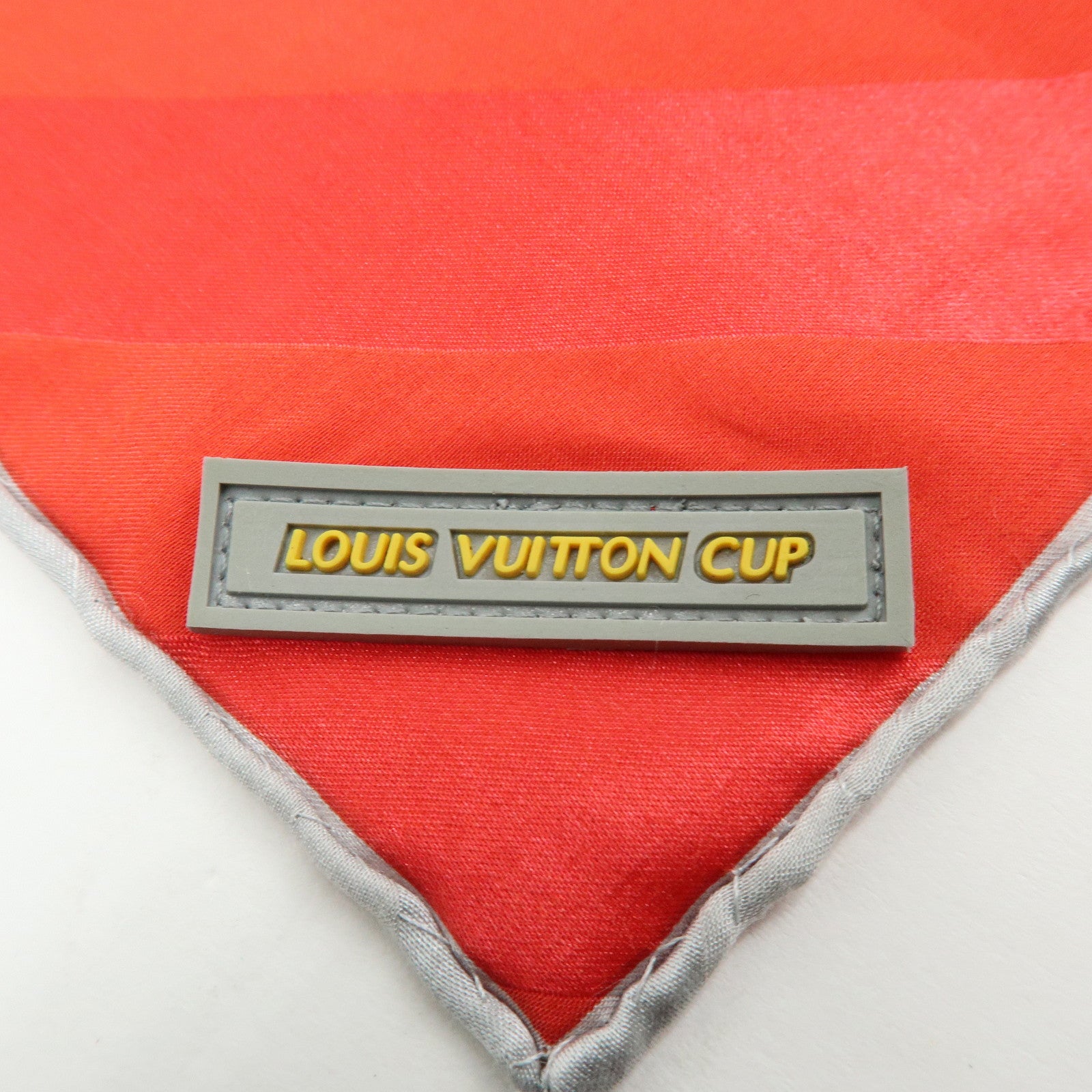 Louis Vuitton LV Cup 100% Silk Scarf Red Gray