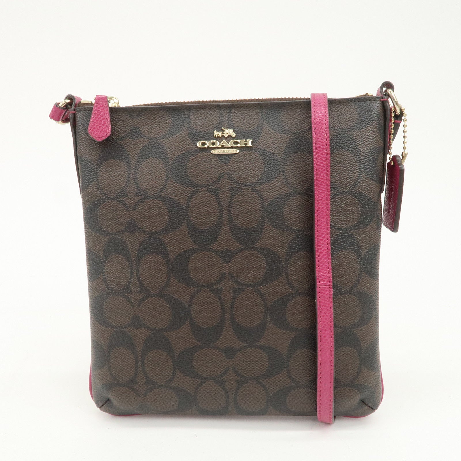 COACH Signature Canvas Leather Set of 2 Shoulder Bag Crossbody Bag