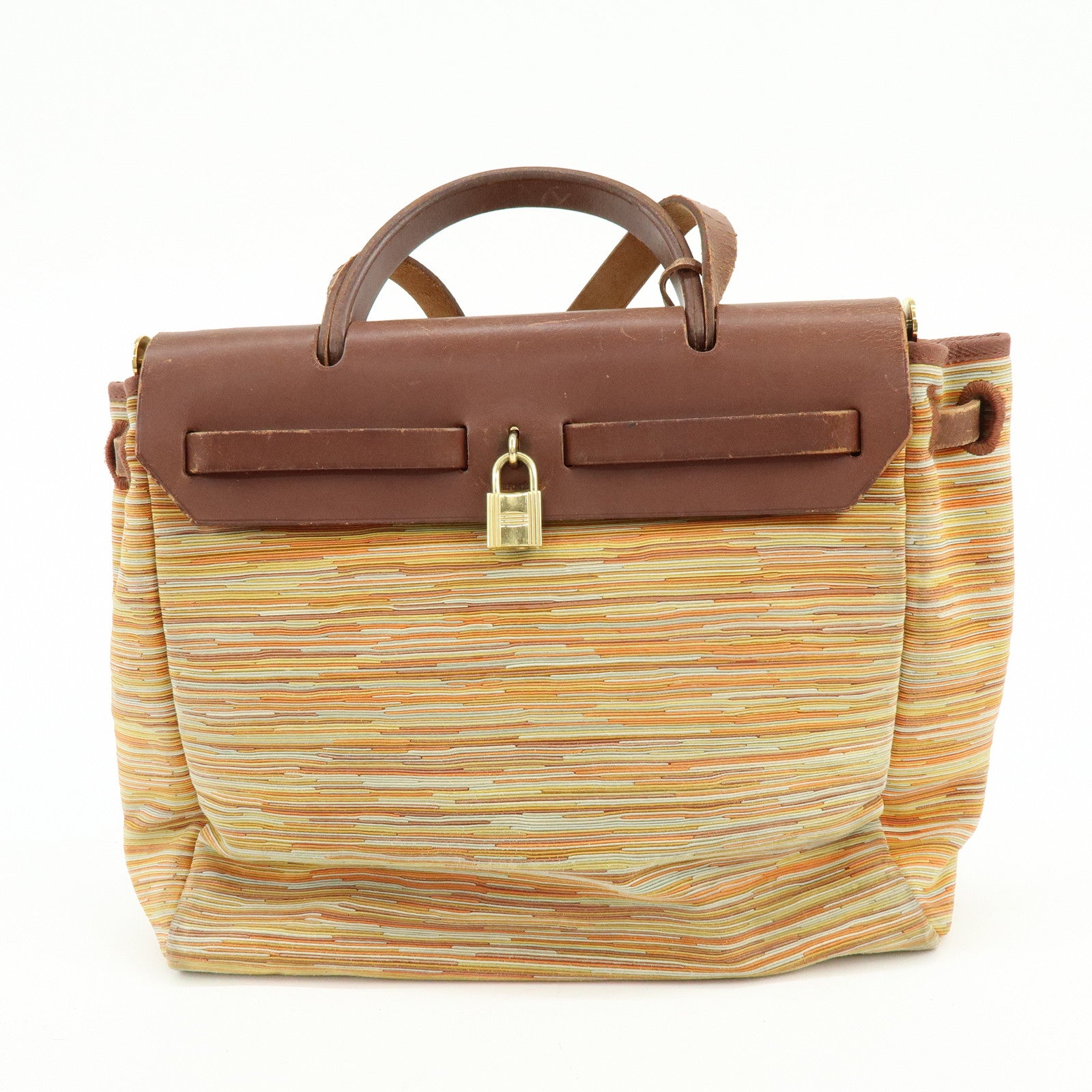 Hermes Herline Herbag PM Vibrato Calf Leather 2Way Hand Bag