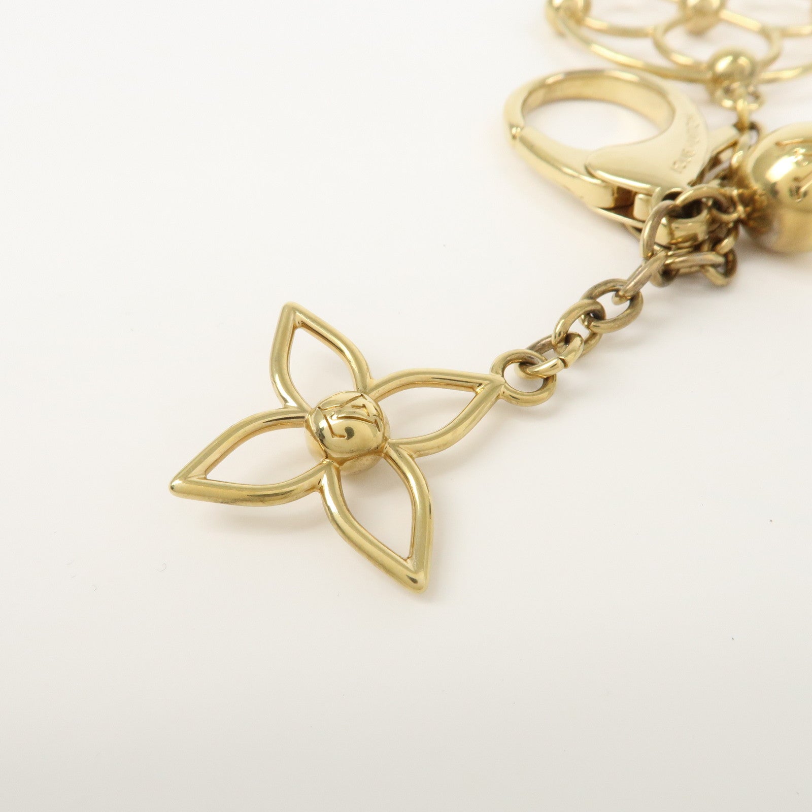 Louis Vuitton Bloomy Key Chain Bag Charm Gold M67931 Used