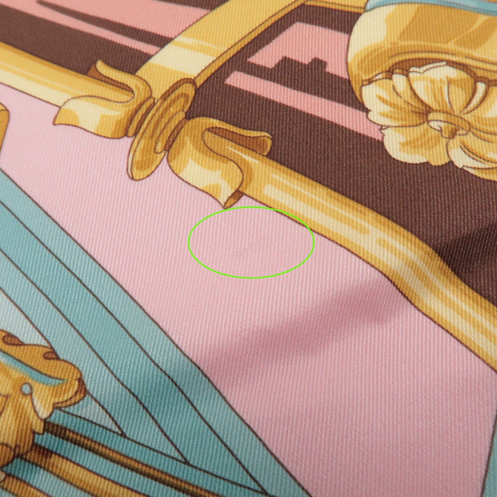 HERMES Carre 70 Silk 100% Scarf RYTHMES Pink Brown