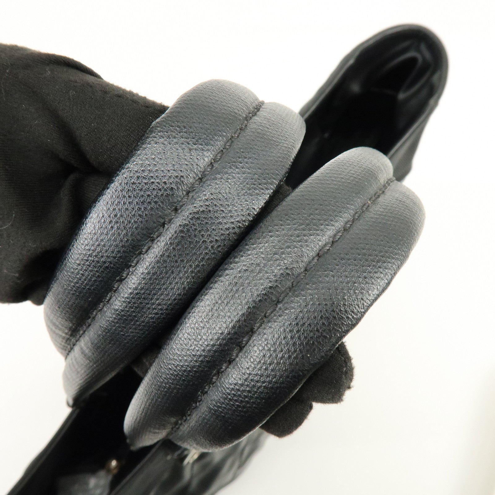 CHANEL PVC Canvas Leather Paris Biarritz MM Tote Hand Bag A34209