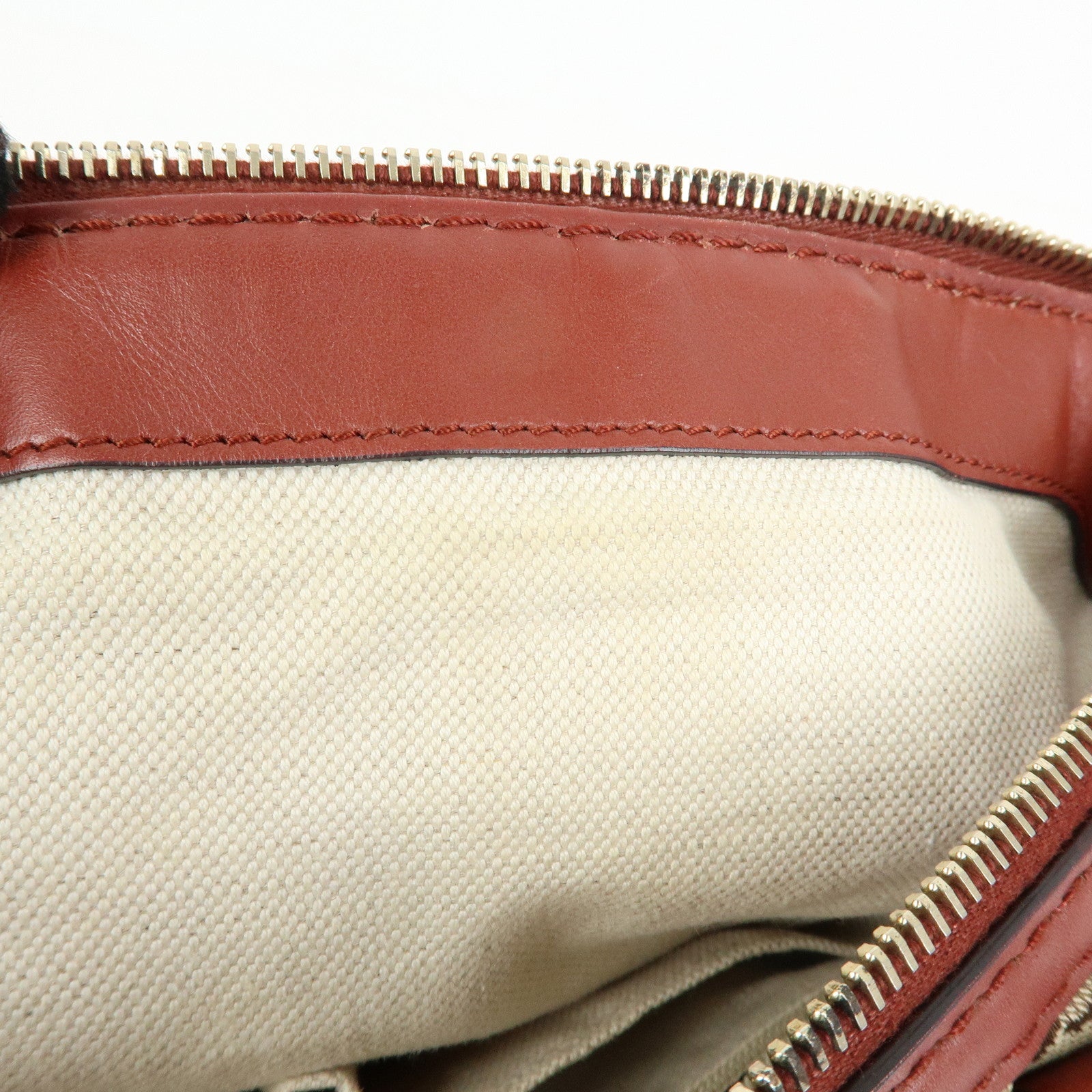 GUCCI Interlocking G GG Canvas Leather 2Way Bag Beige Red 247902