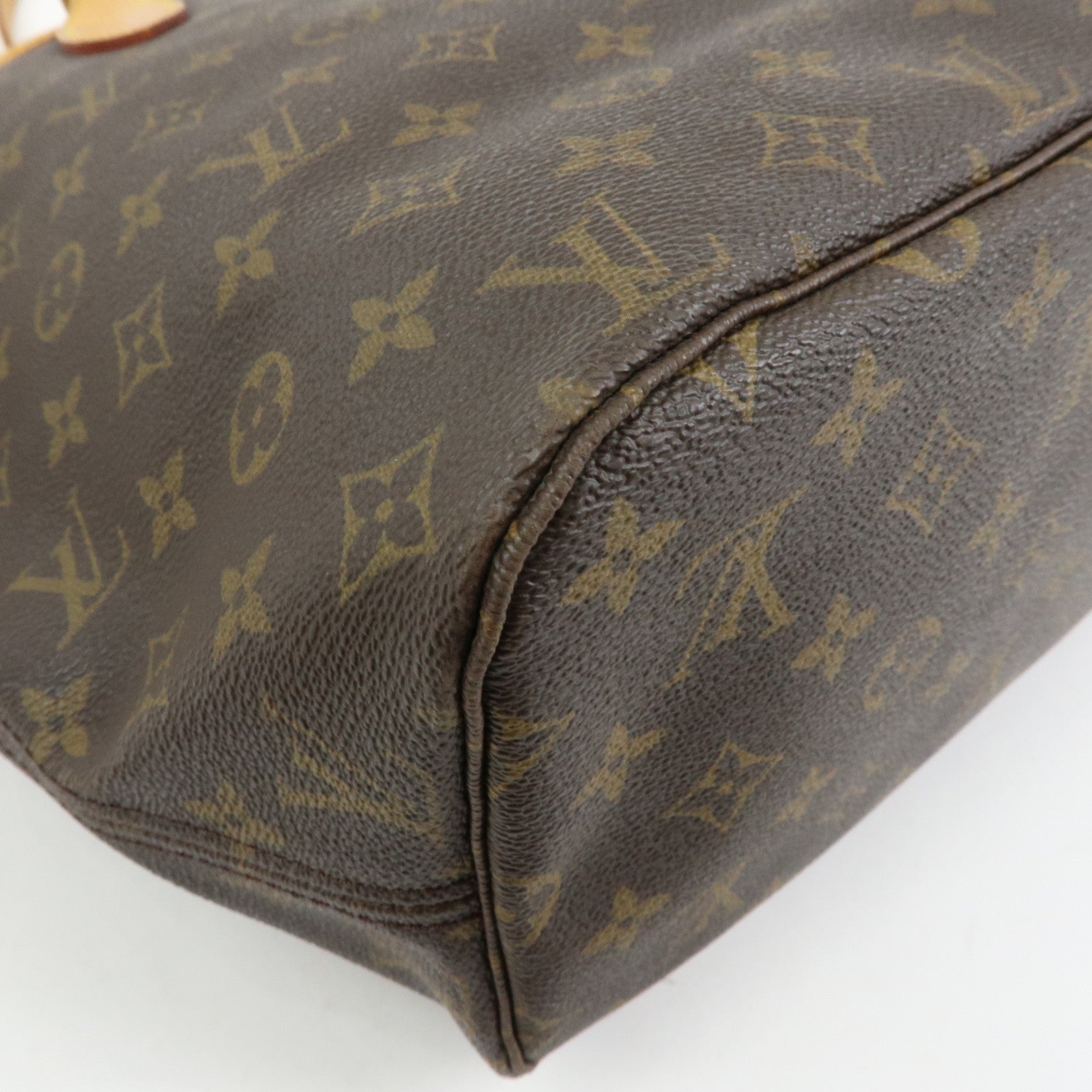 Louis Vuitton Monogram Neverfull MM Tote Shoulder Bag Brown M40156