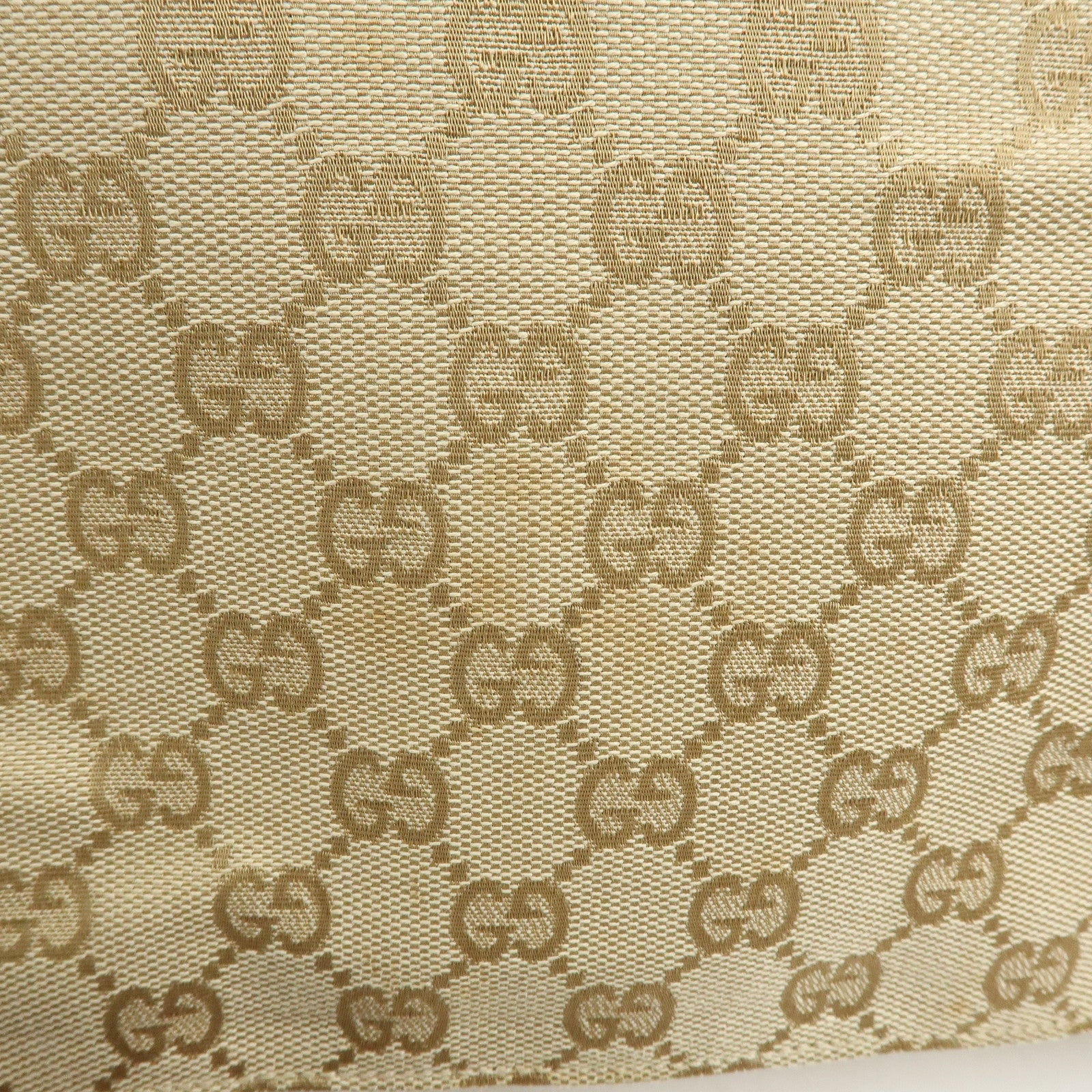 GUCCI GG Canvas Leather Shoulder Bag Crossbody Bag Beige Burgundy