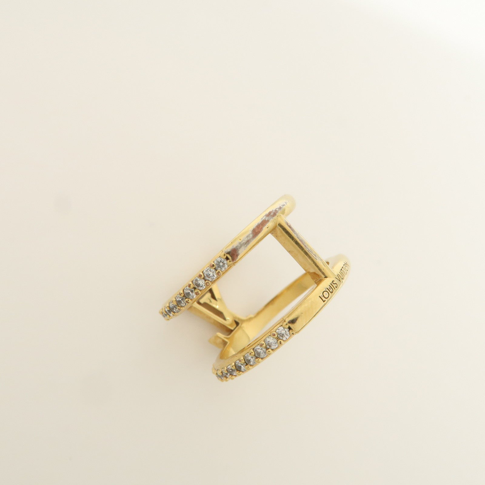 Louis Vuitton LV Iconic Strass Metal Ring L Gold M1463L