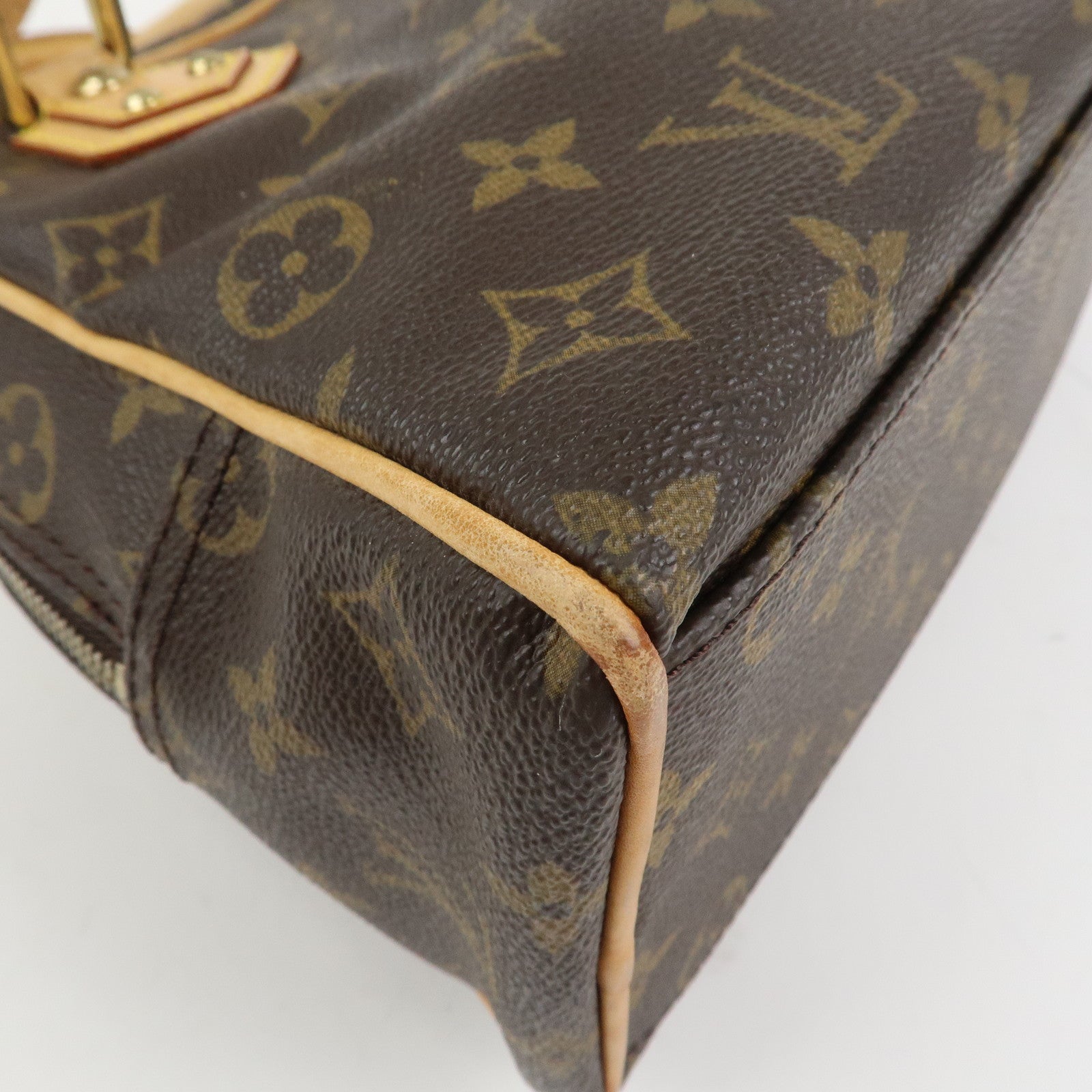 Louis Vuitton Monogram Manhattan PM Hand Bag Brown M40026