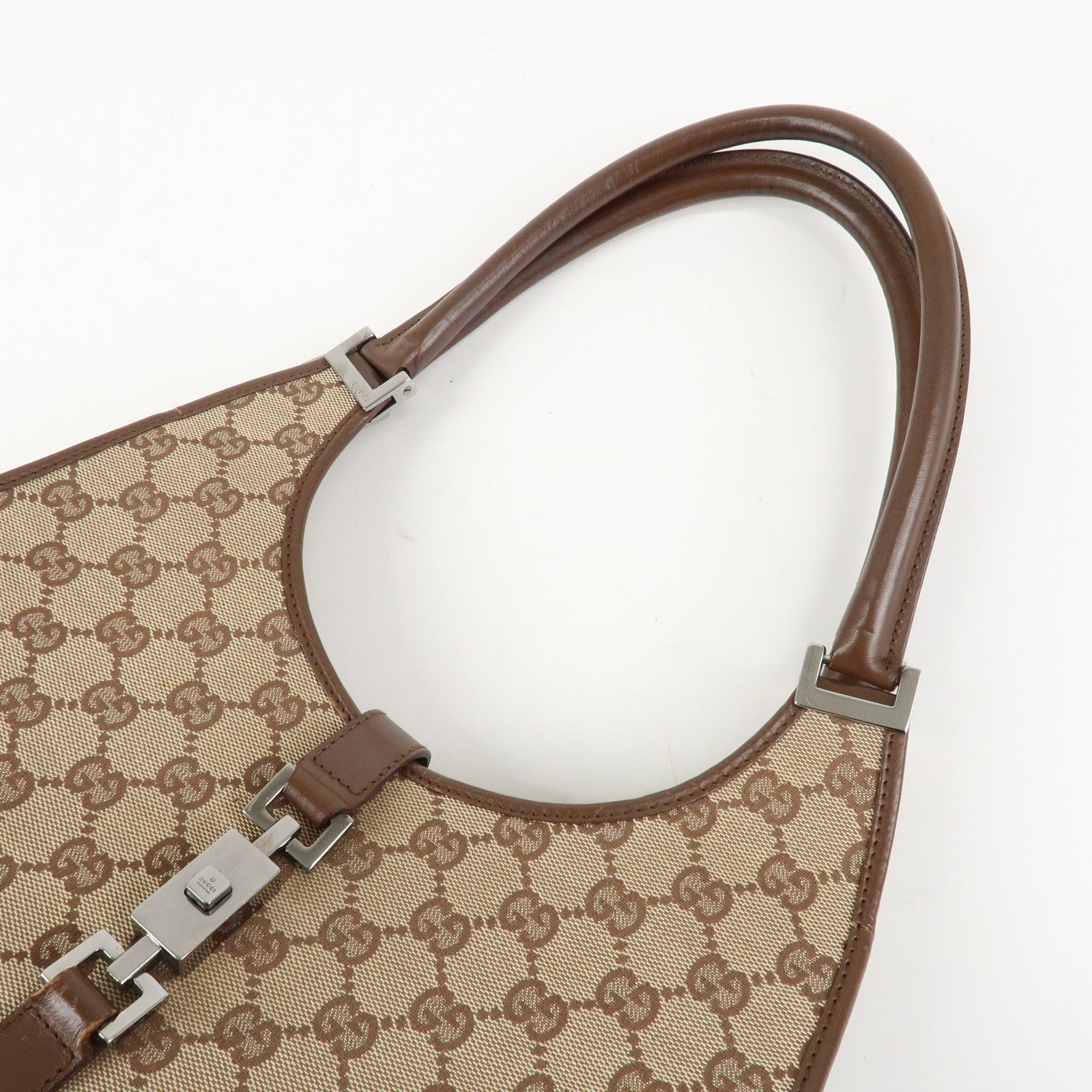 GUCCI Jackie Leather Shoulder Bag Hand Bag Black 002.1067 Used