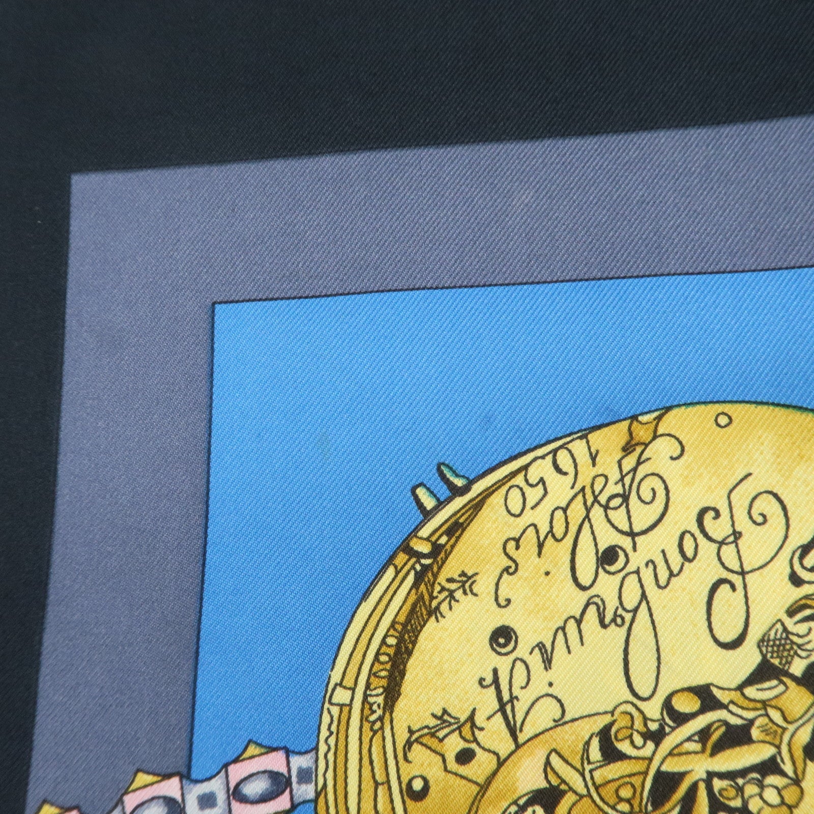 HERMES Carre90 Silk100% Parmi les fleurs je compte les heures Scarf