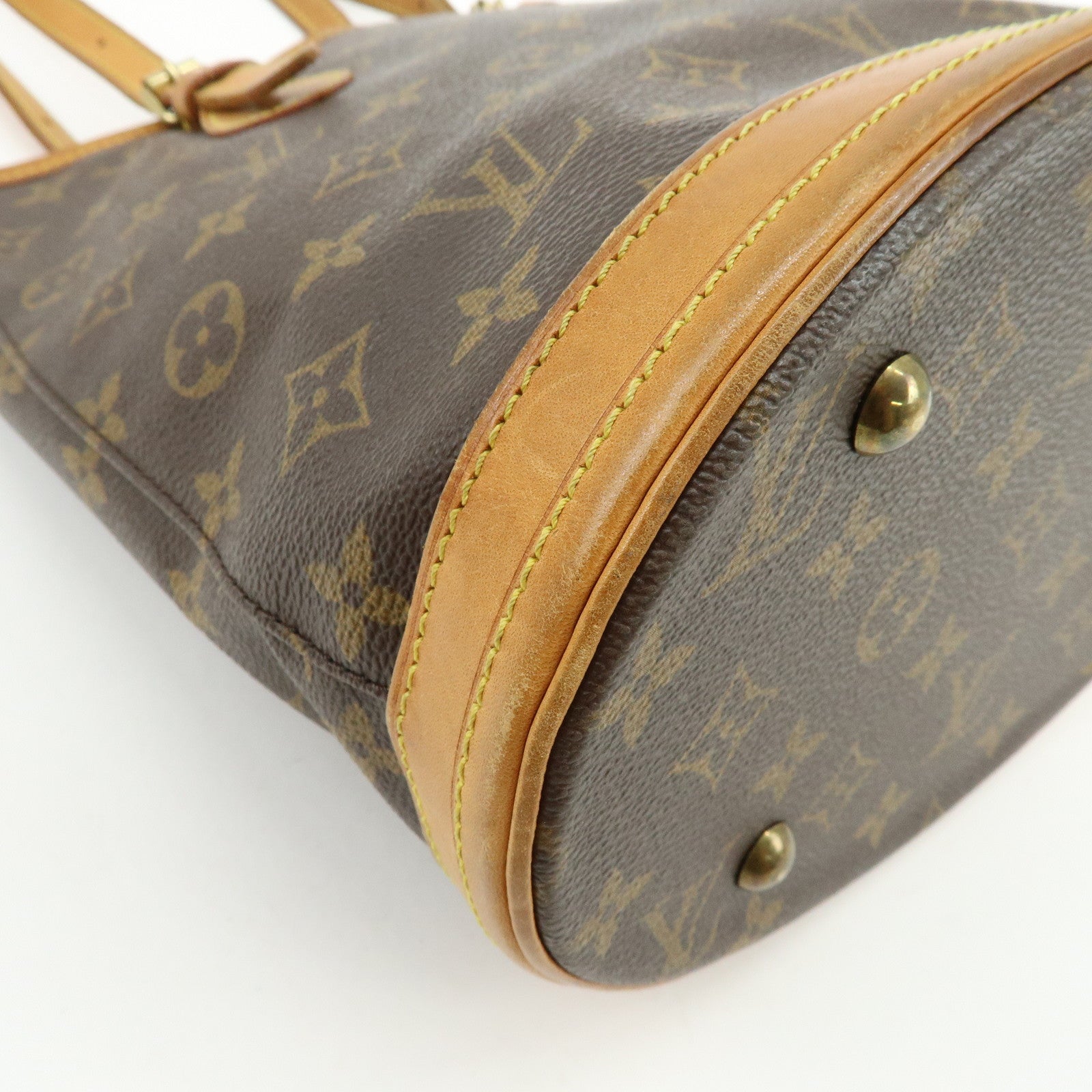Louis Vuitton Monogram Canvas Bucket PM Hand Bag Brown M42238