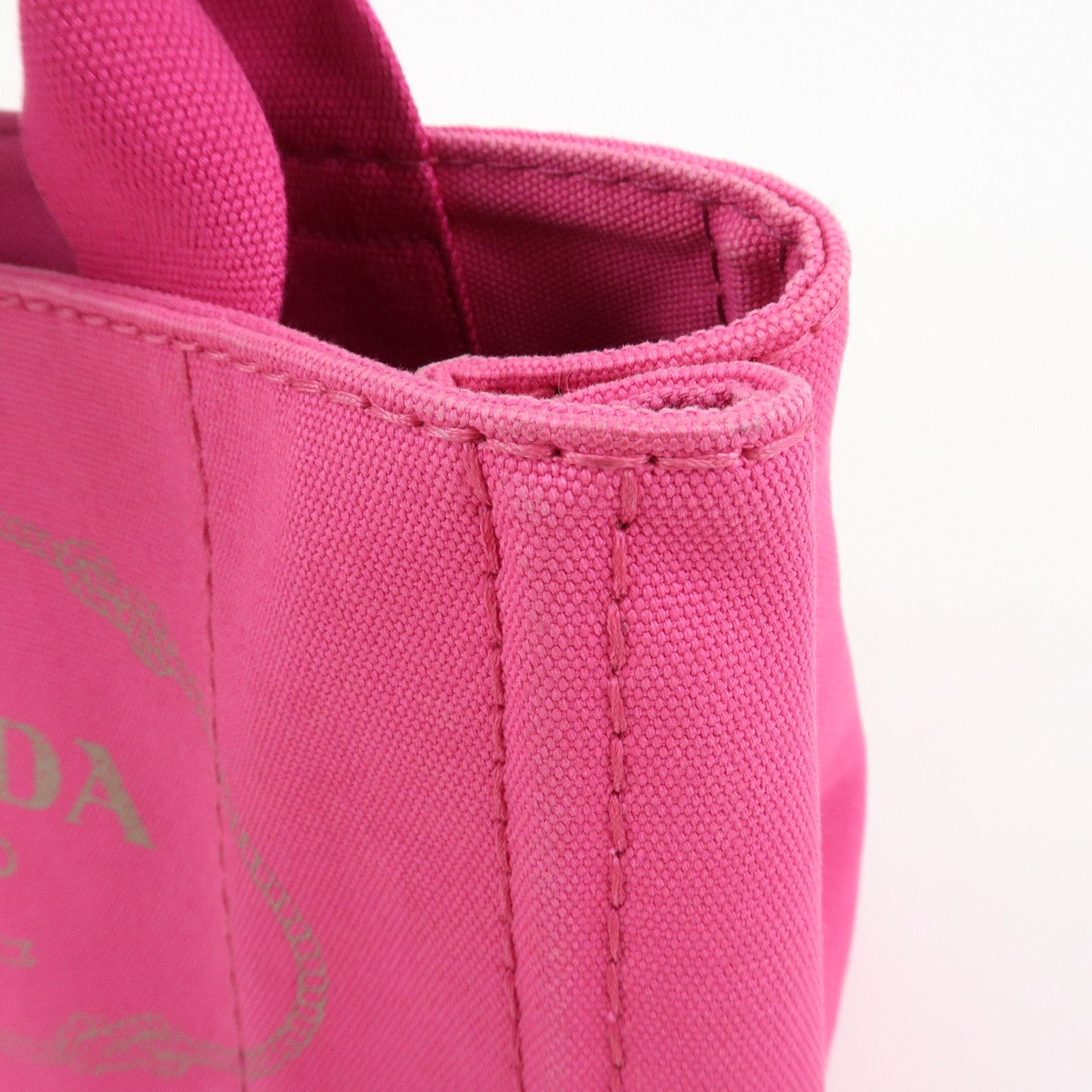 PRADA Canvas Canapa Mini 2Way Bag Hand Shoulder Bag Pink B2439G