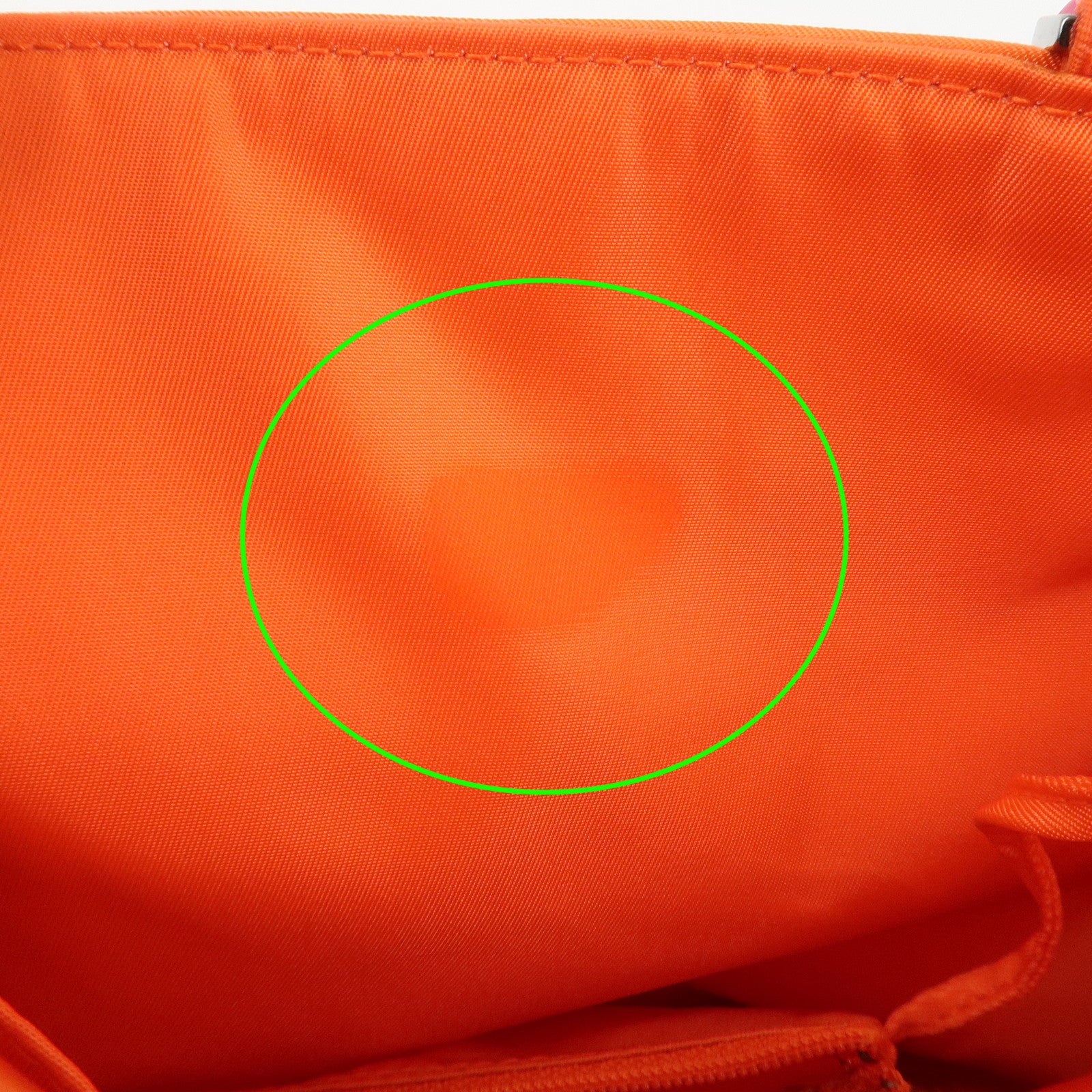 Christian Dior Malice Pearl Logo Nylon Hand Bag Pink Orange