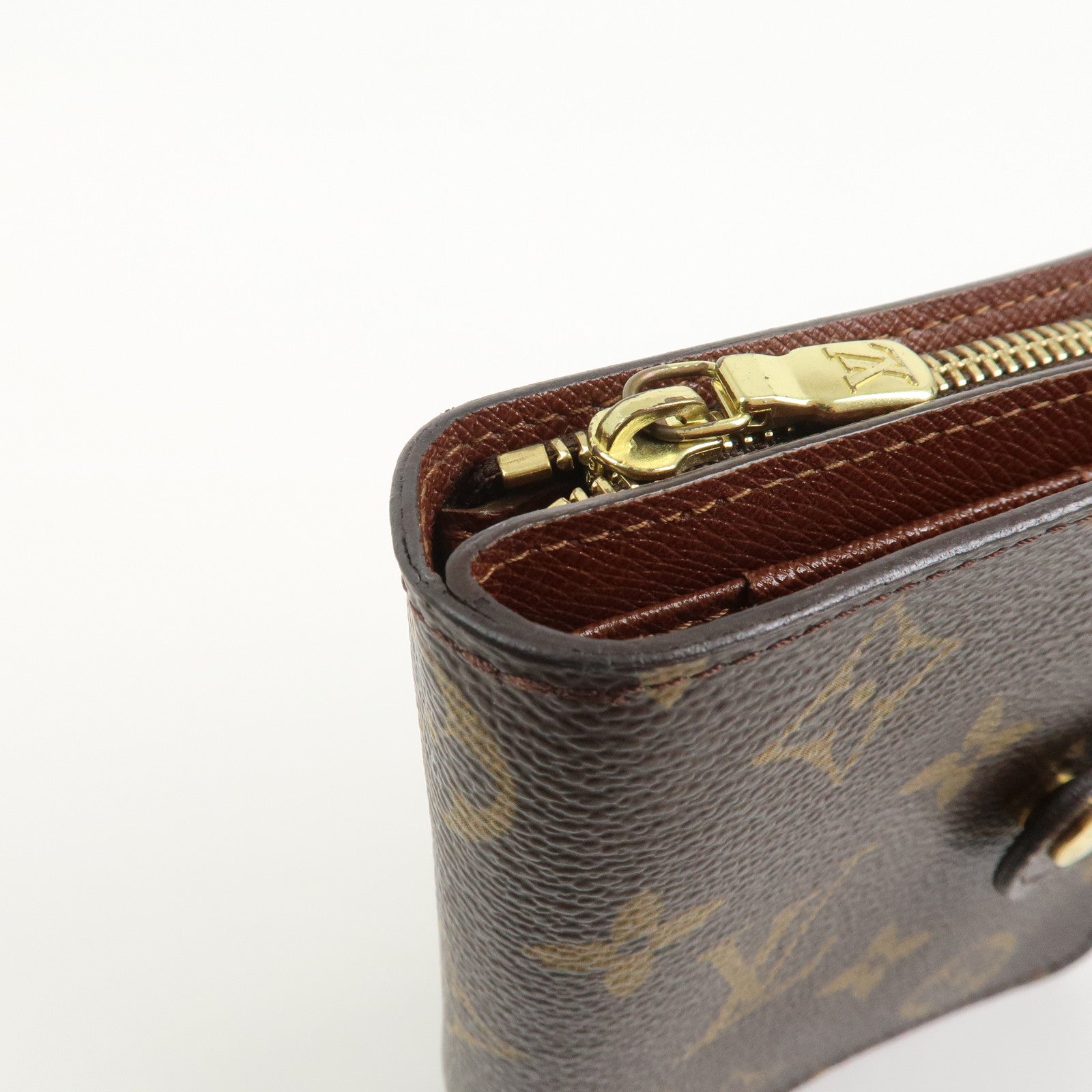 Louis Vuitton Monogram Compact Zippy Wallet Brown M61667