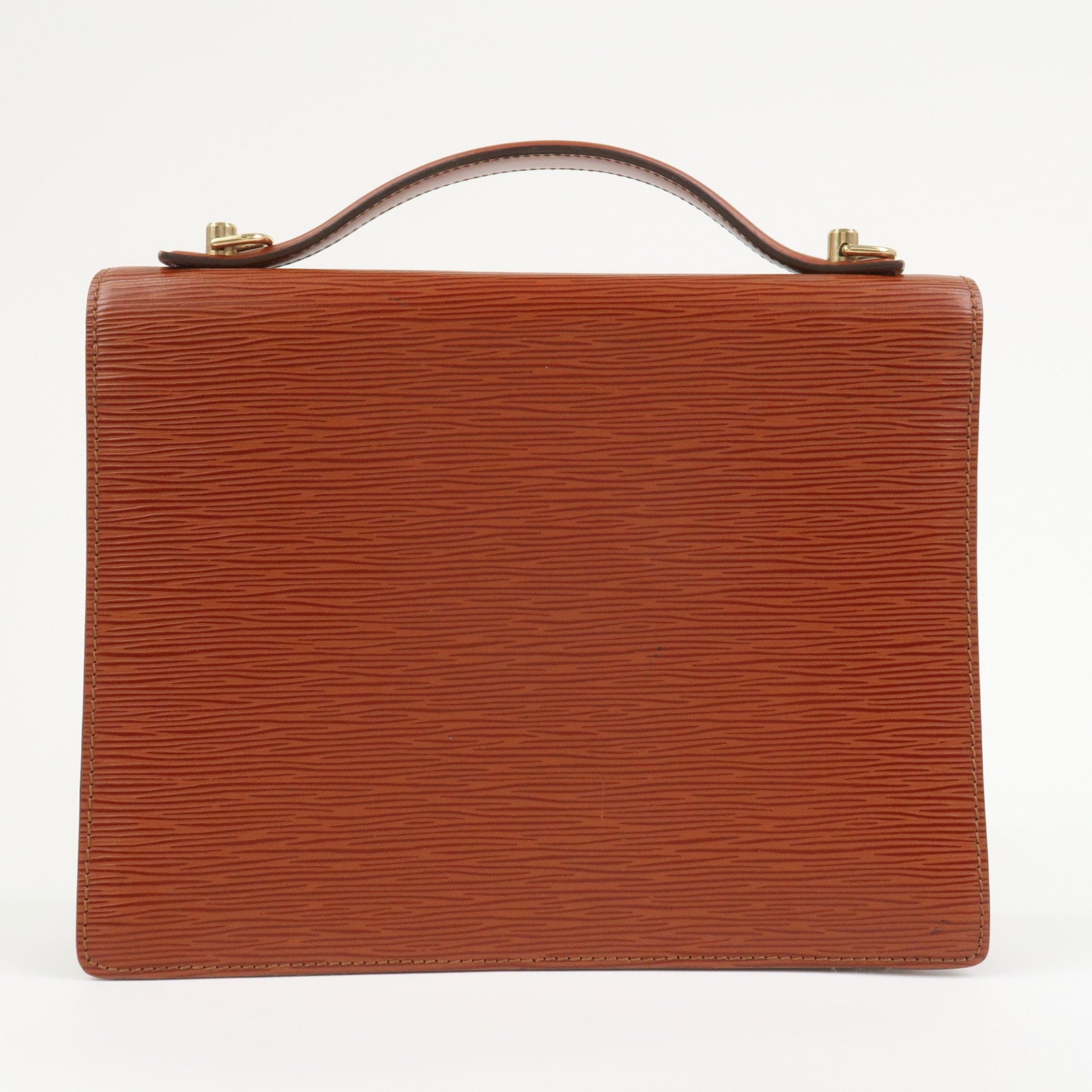 Louis Vuitton Epi Monceau 2way Bag Hand Bag Kenya Brown M52123