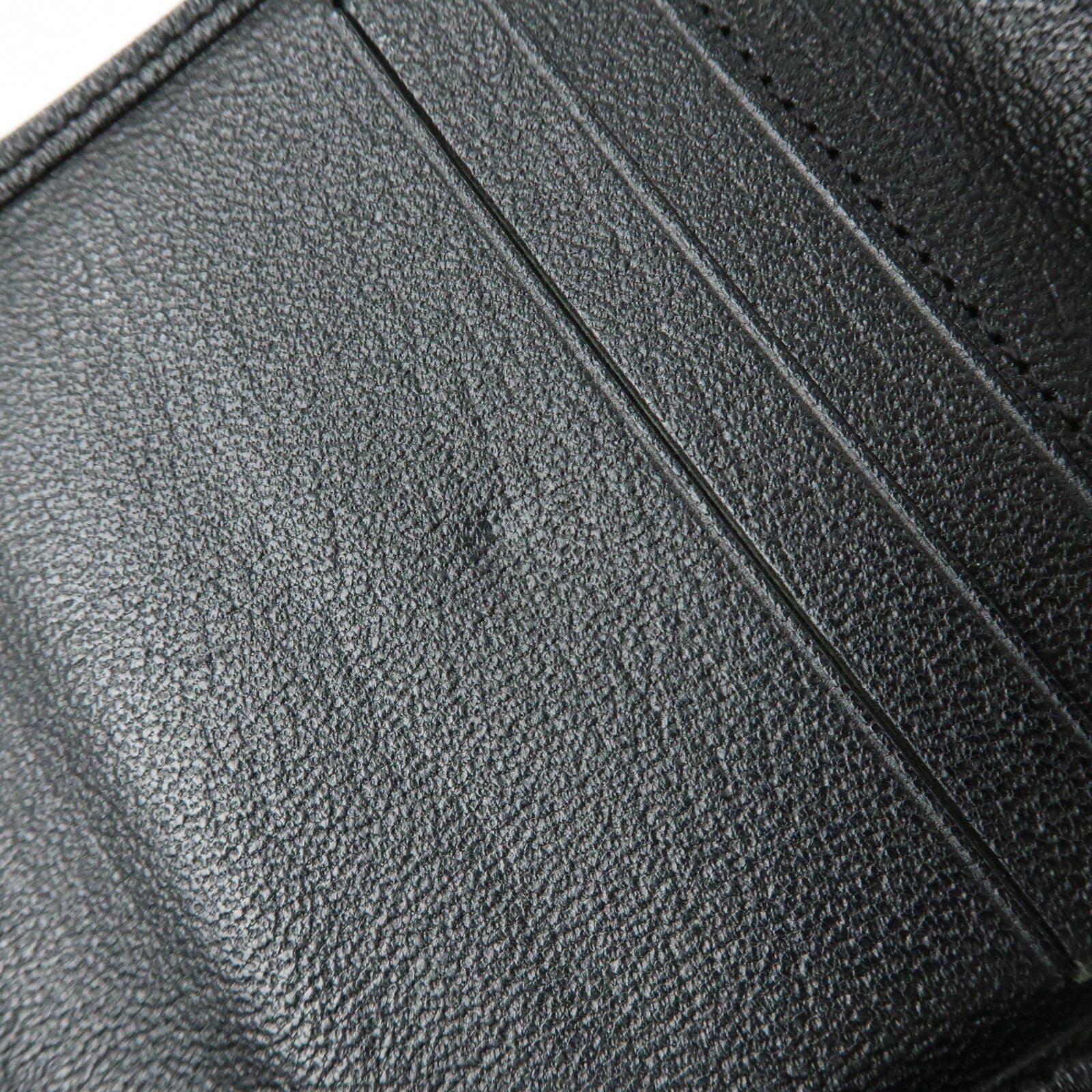 CHANEL COCO Mark Lamb Skin Tri-fold Compact Wallet Black A13456
