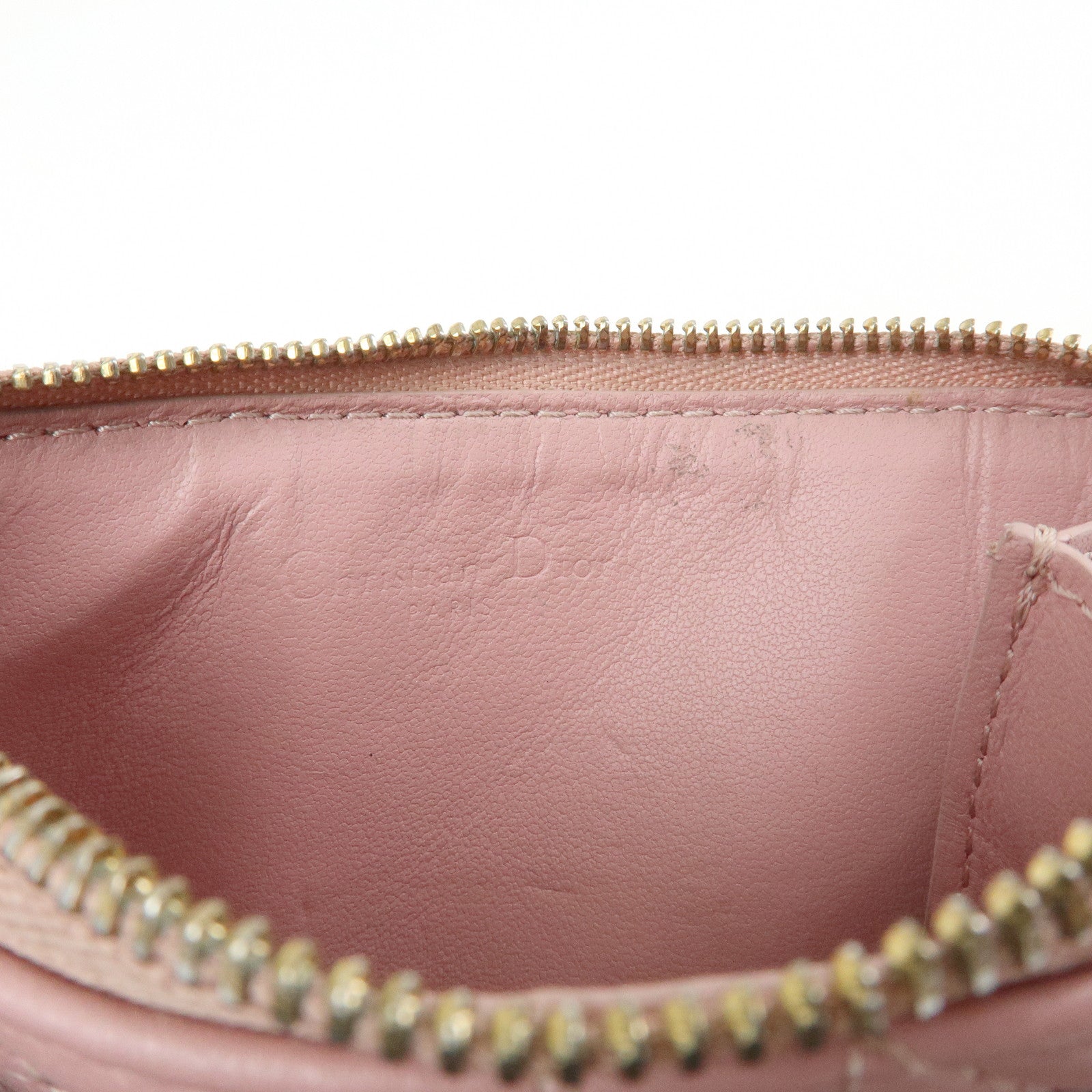 Christian Dior Lady Dior Cosmos Cannage Lambskin Card Case Pink