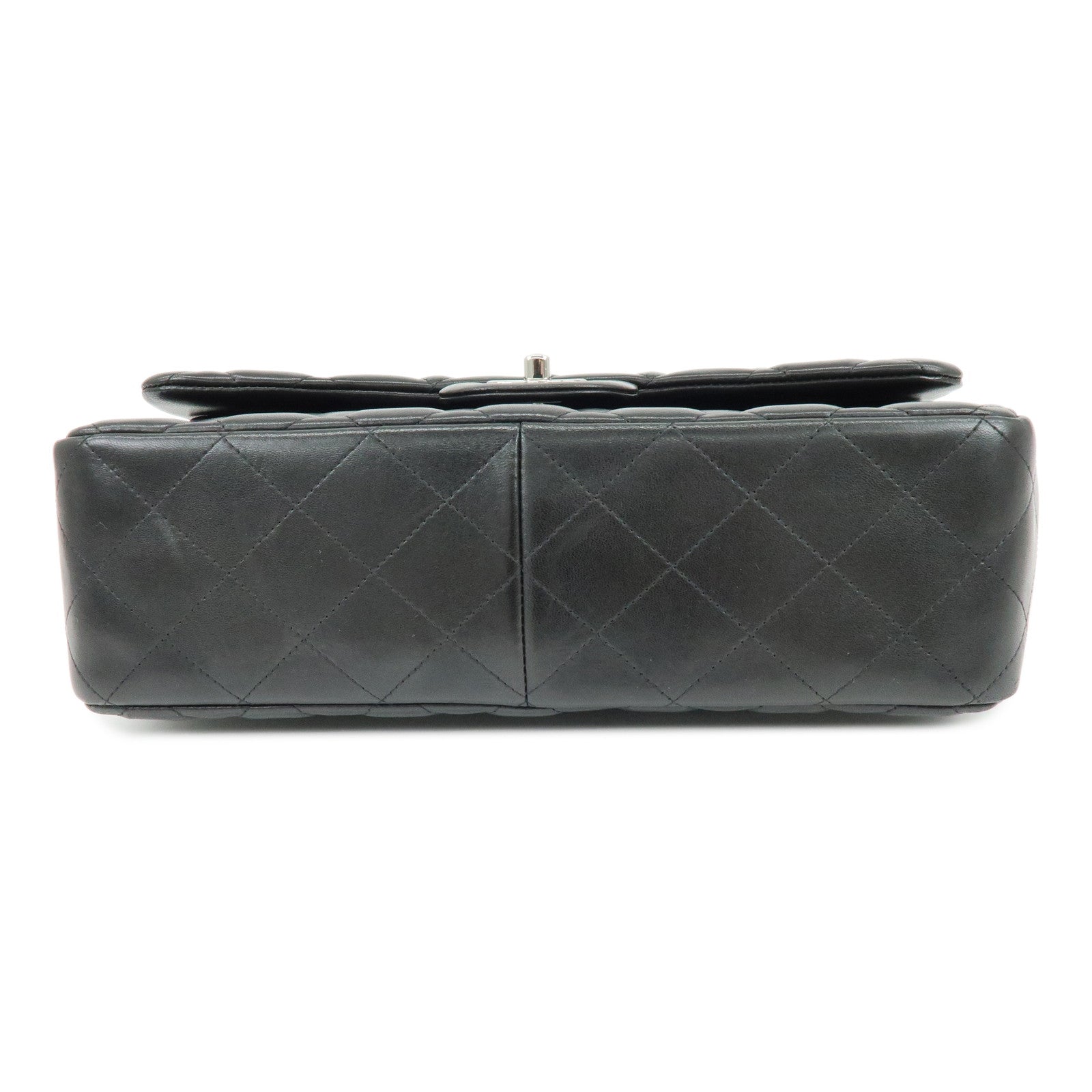 CHANEL Matelasse 30 Double Flap Chain Shoulder Bag Black A58600