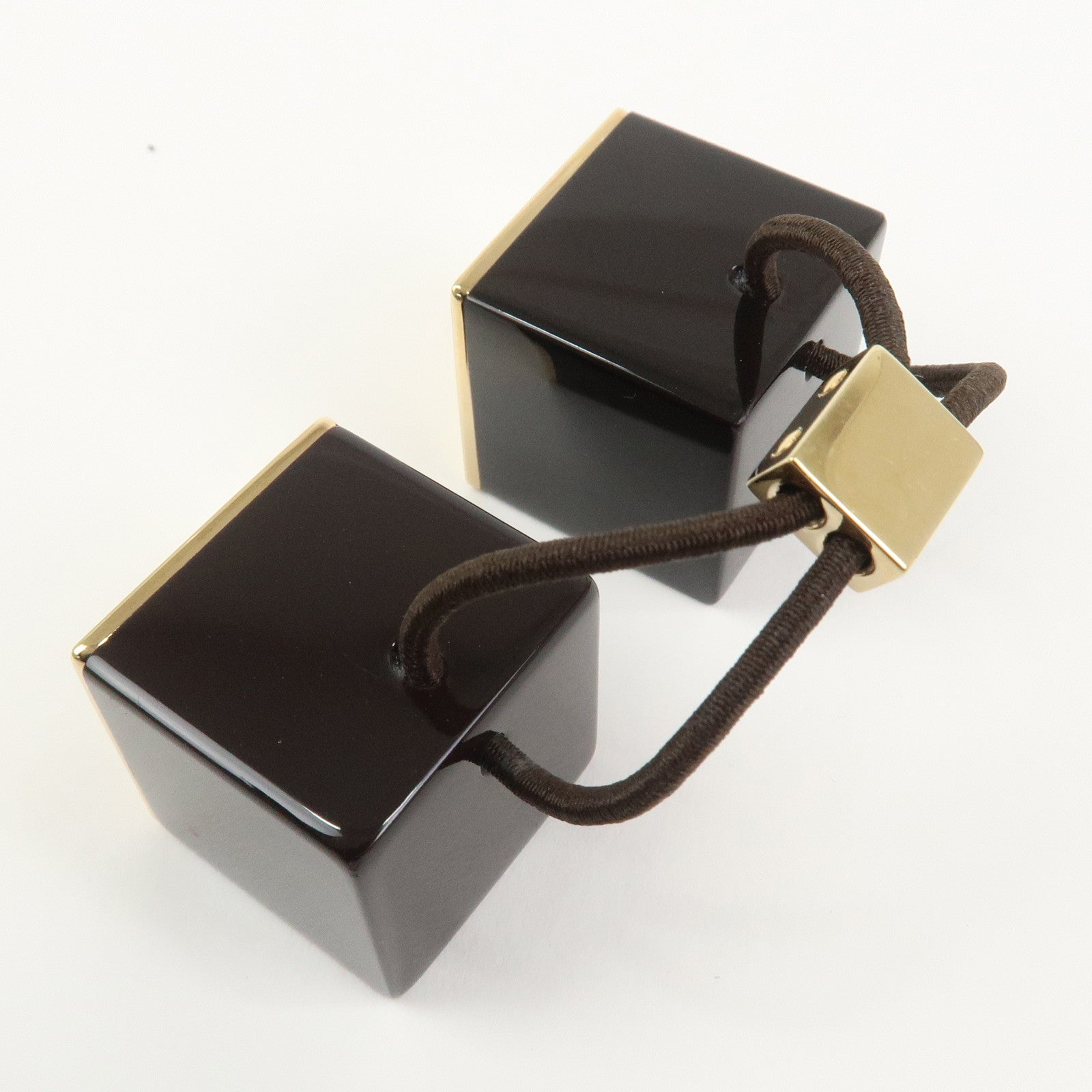 Louis Vuitton Hair Cube Plastic Hair Accessory Dark Brown