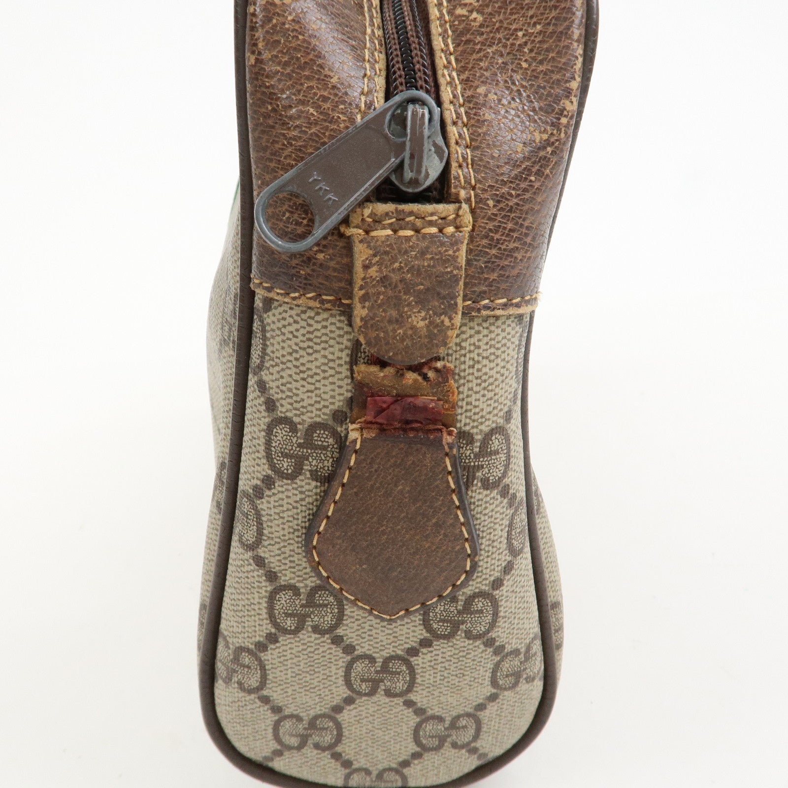 GUCCI  Set Of 2 GG Monogram Leather Clutch Bags Beige Brown