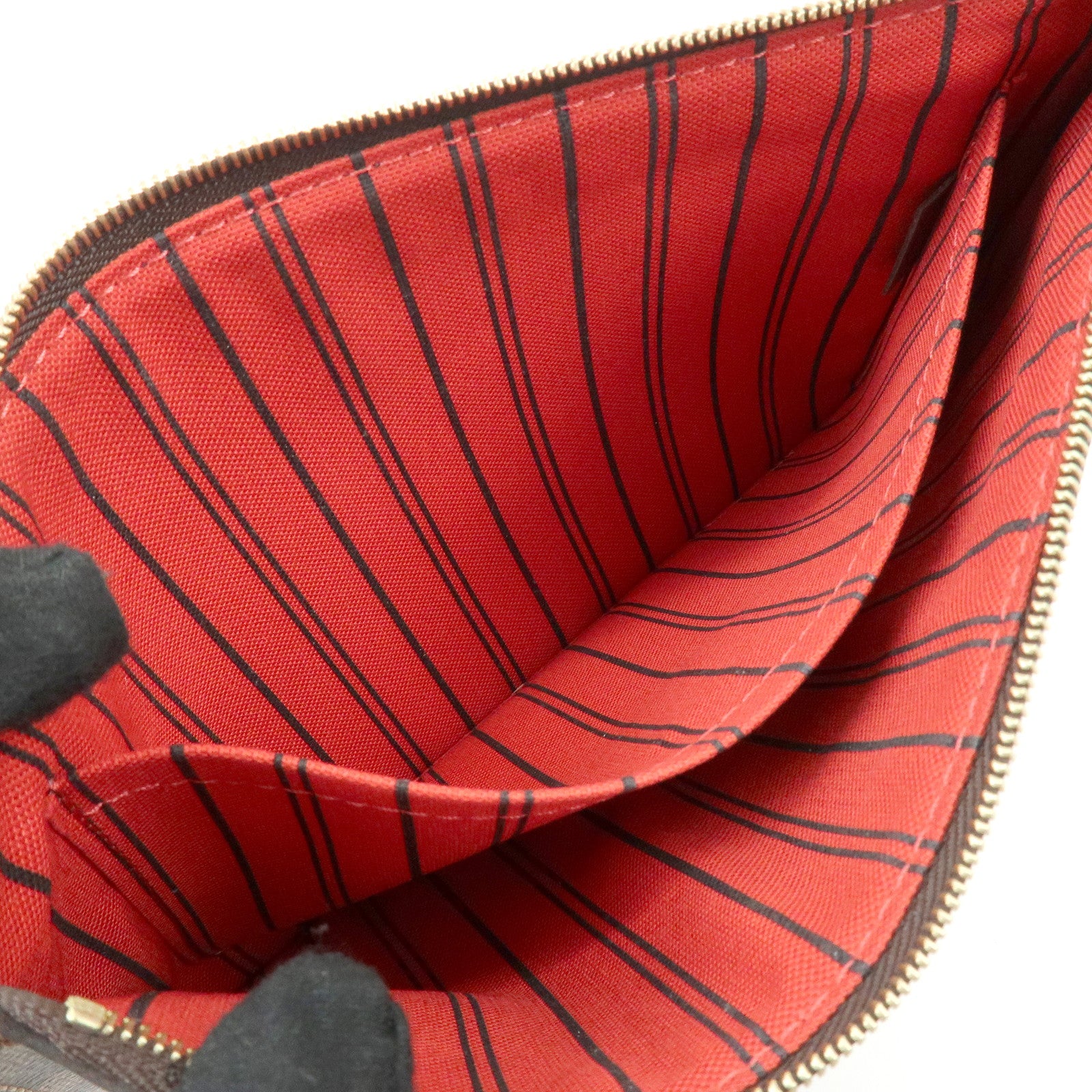 Louis Vuitton Damier Canvas Pouch for Neverfull MM Ebene N41358