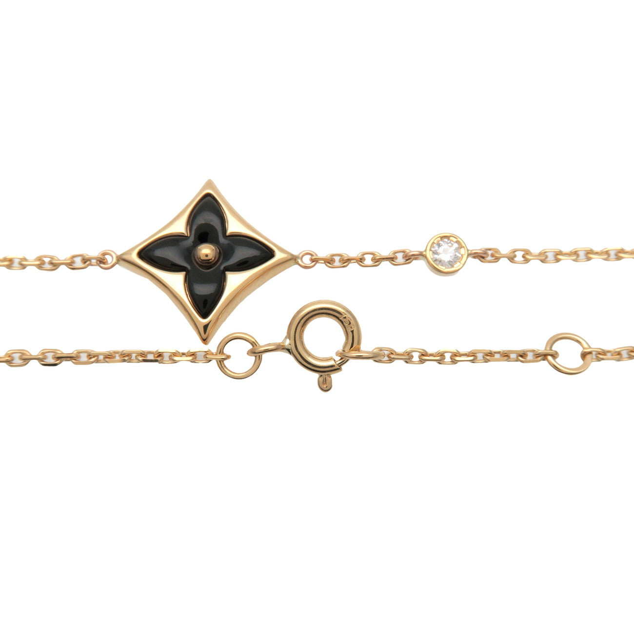 Louis Vuitton Star Blossom BB Diamond 750YG Onyx 1P Diamond Q95677