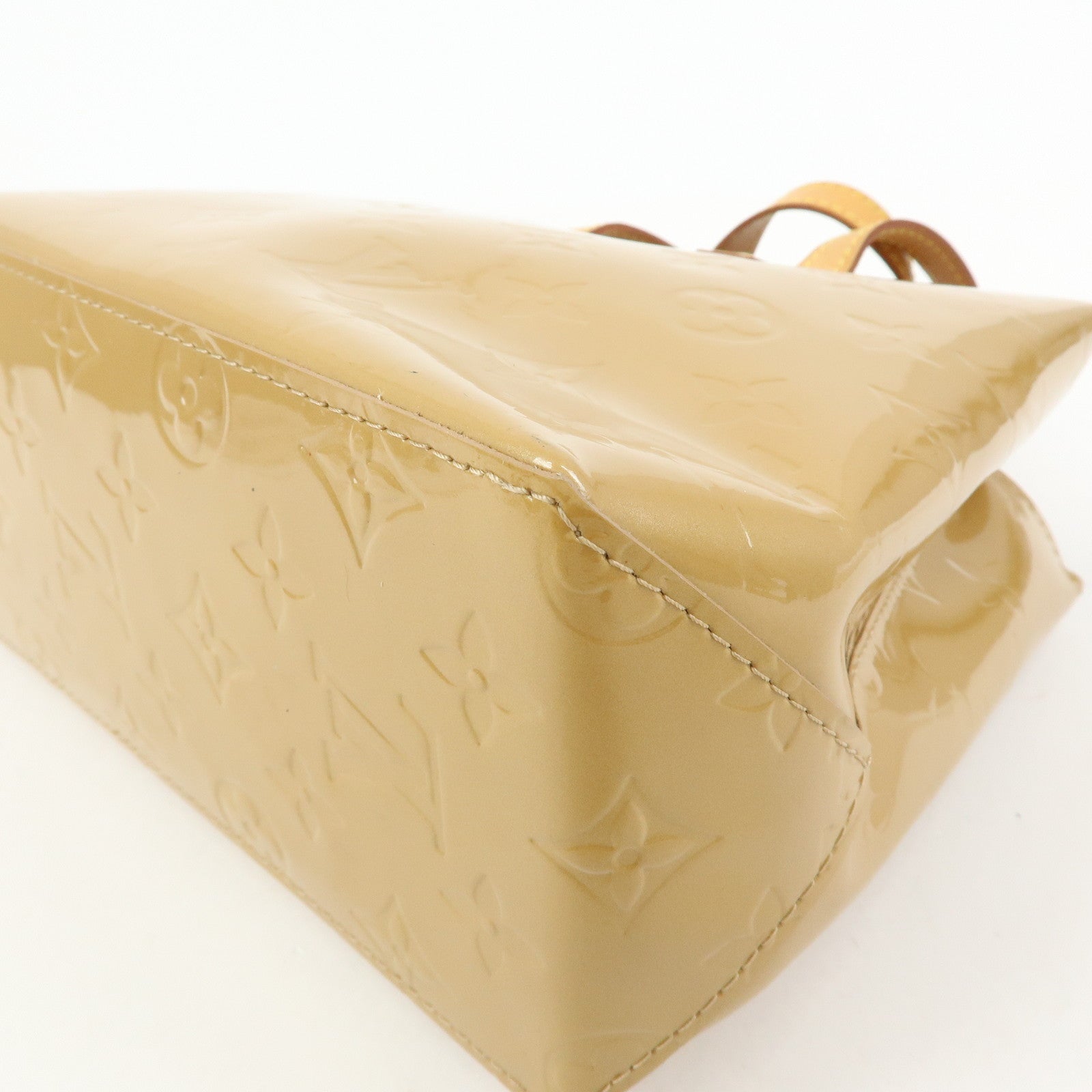 Louis Vuitton Monogram Vernis Reade PM Hand Bag Noisette M91334