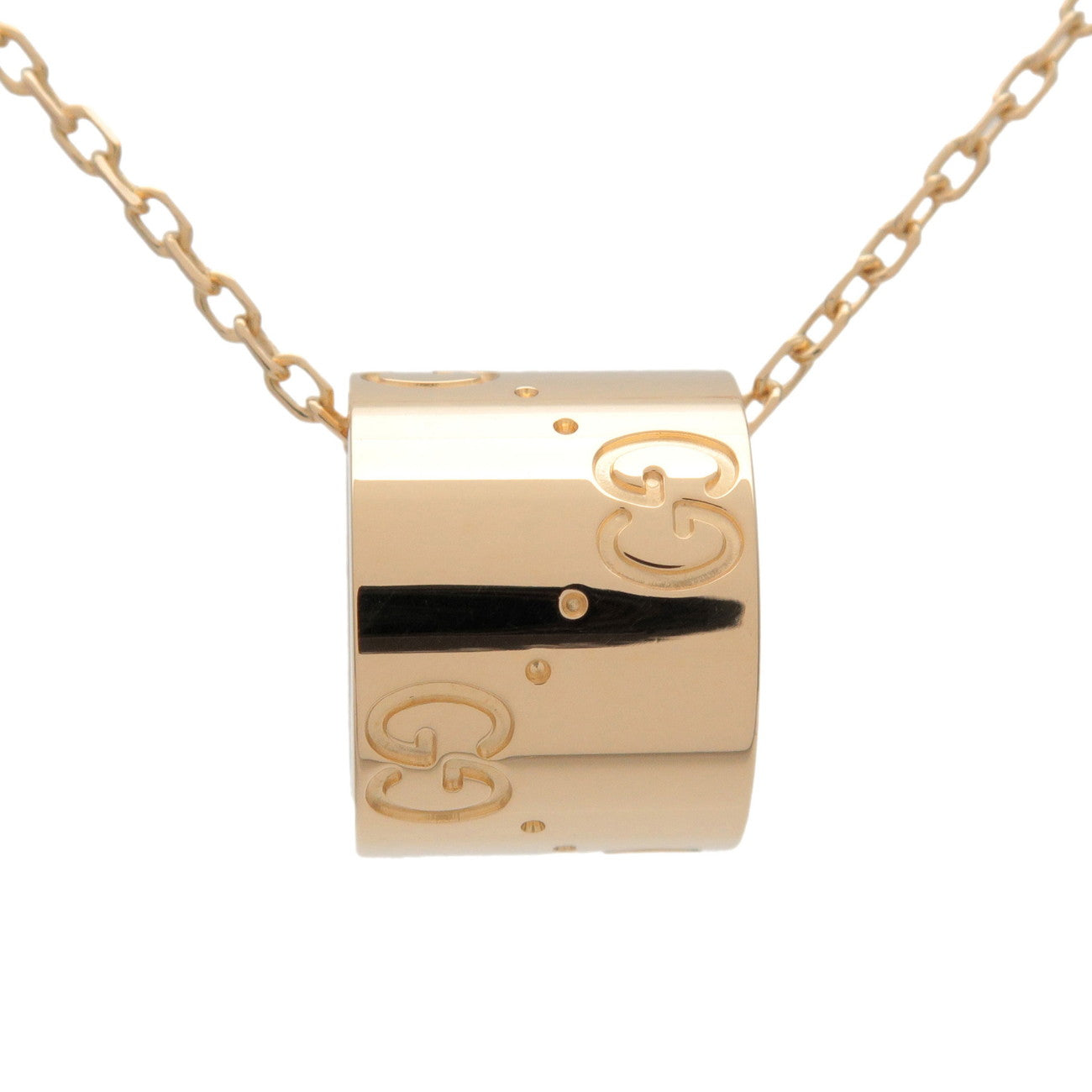 GUCCI Icon Necklace 750YG K18YG Yellow Gold