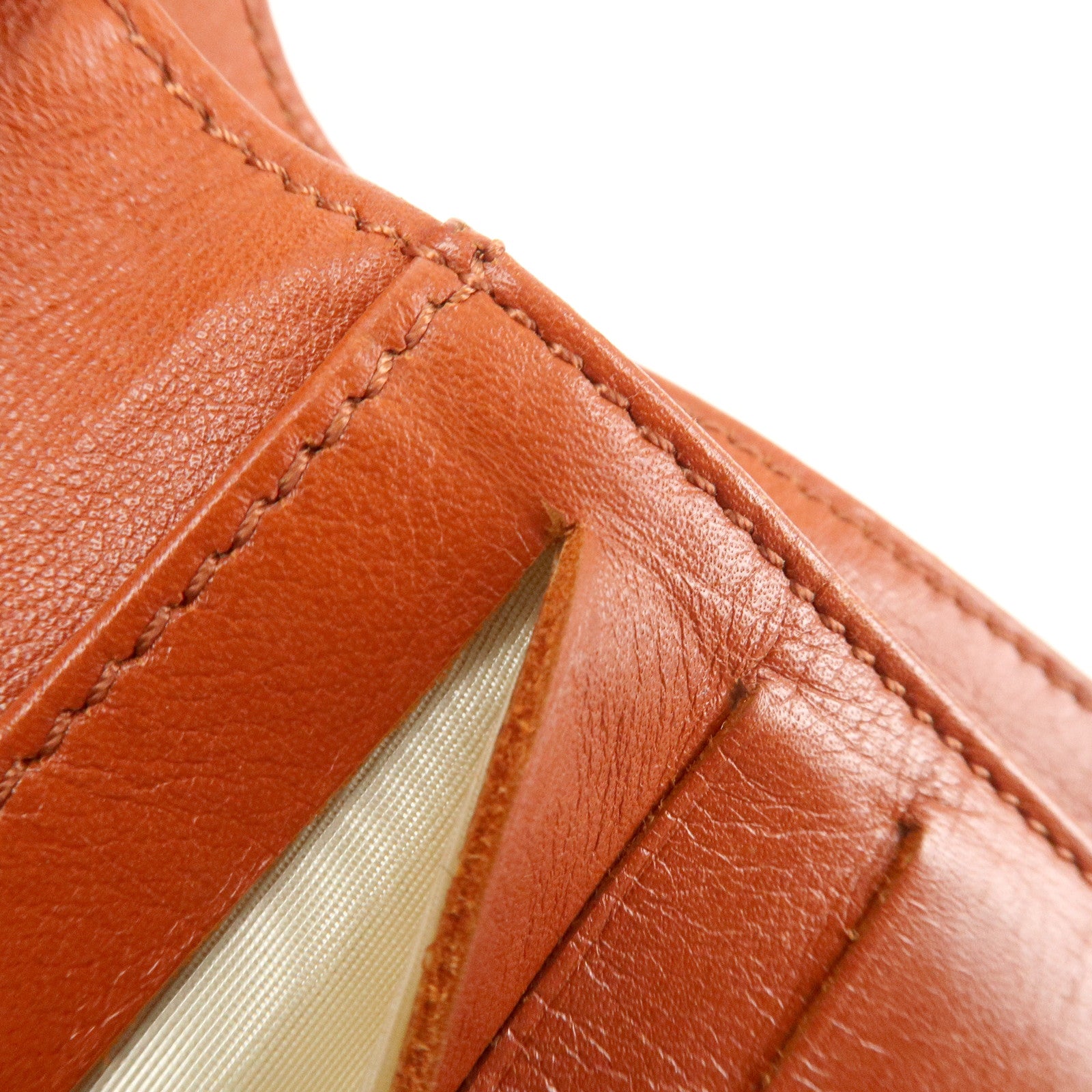 CHANEL COCO Mark Caviarskin Double Hook Bi-Fold Wallet A13496 Used