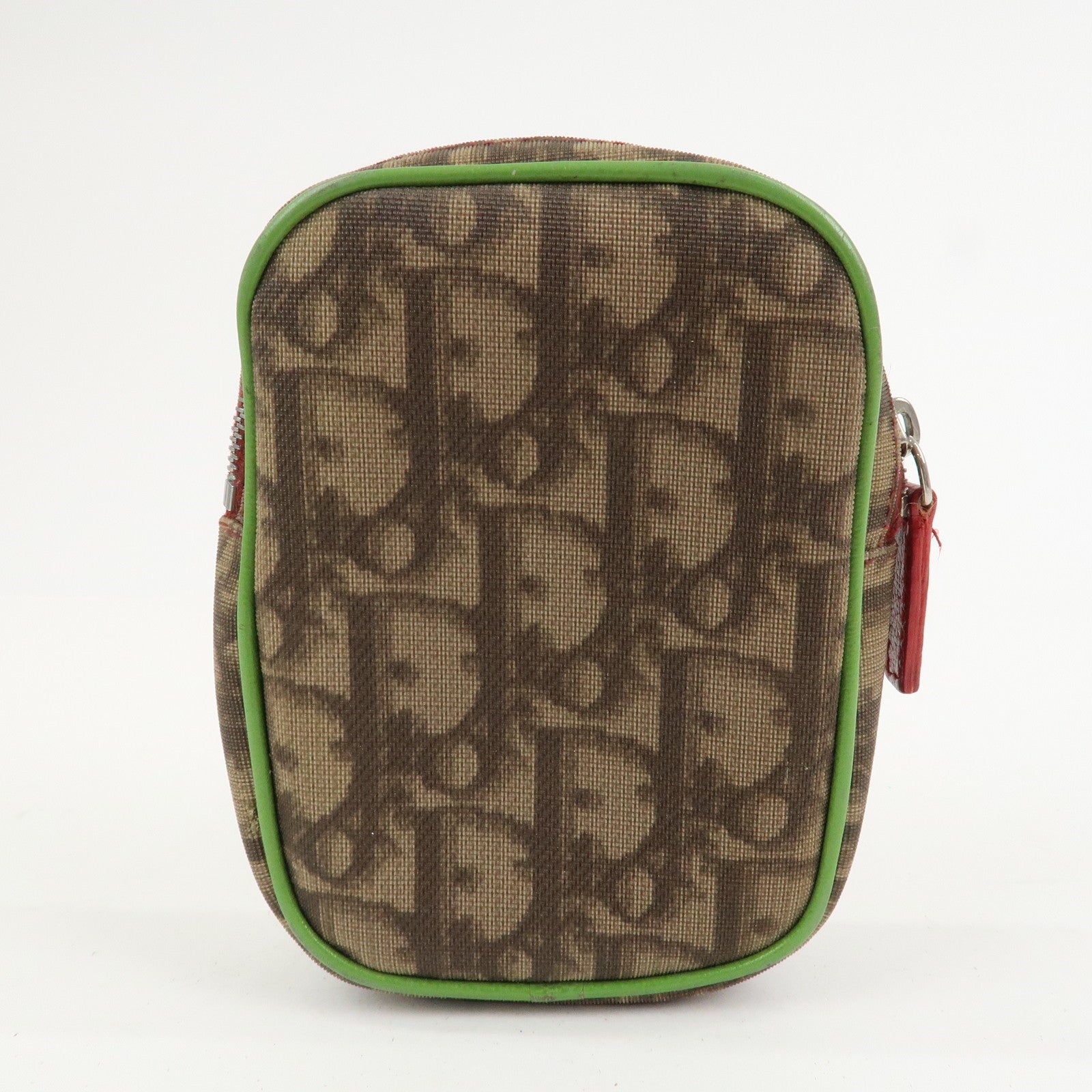 Christian Dior Rasta Trotter PVC Leather Pouch Cosmetic Pouch Brown