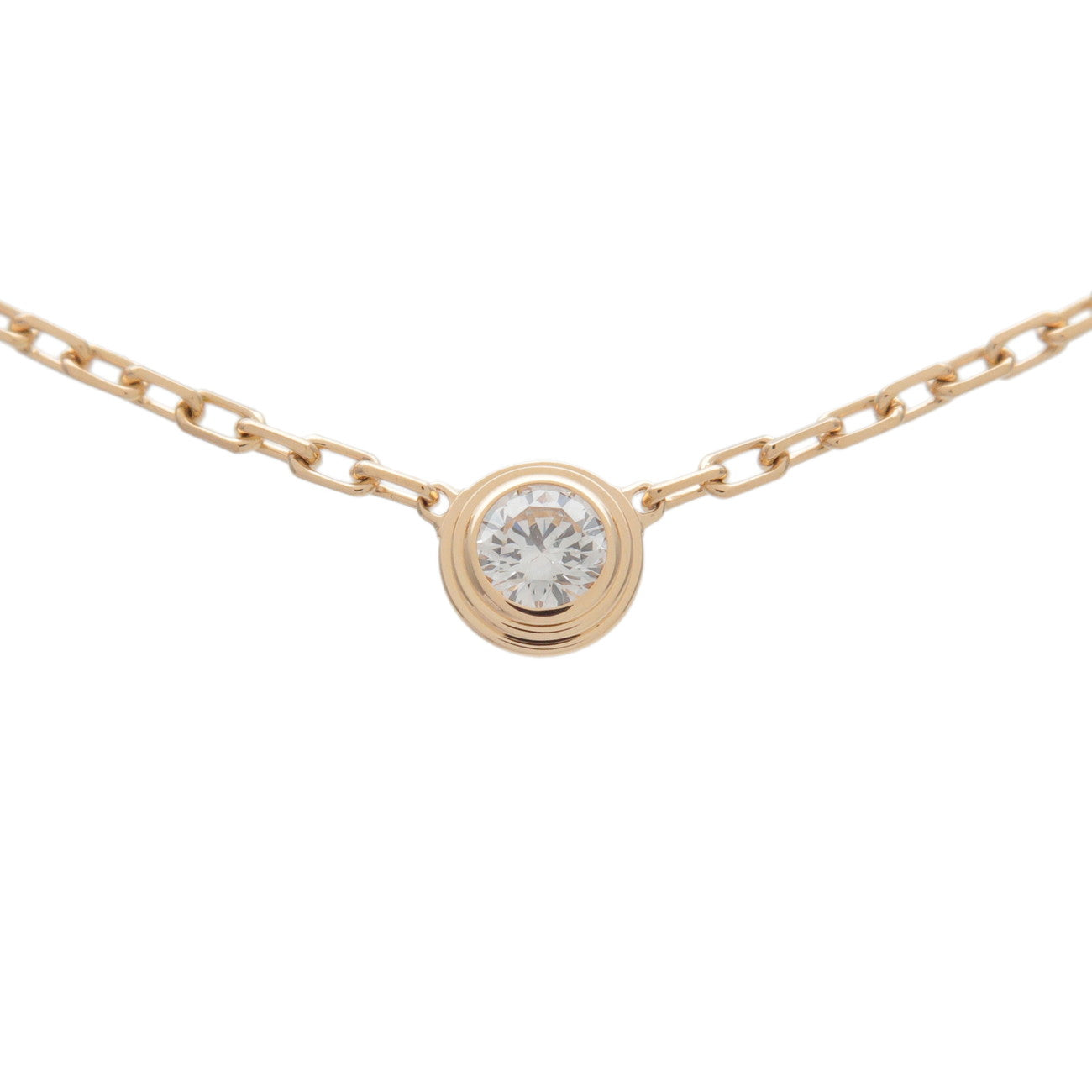 Cartier Diamants Legers Necklace SM Diamond D'amour 0.09ct 750YG