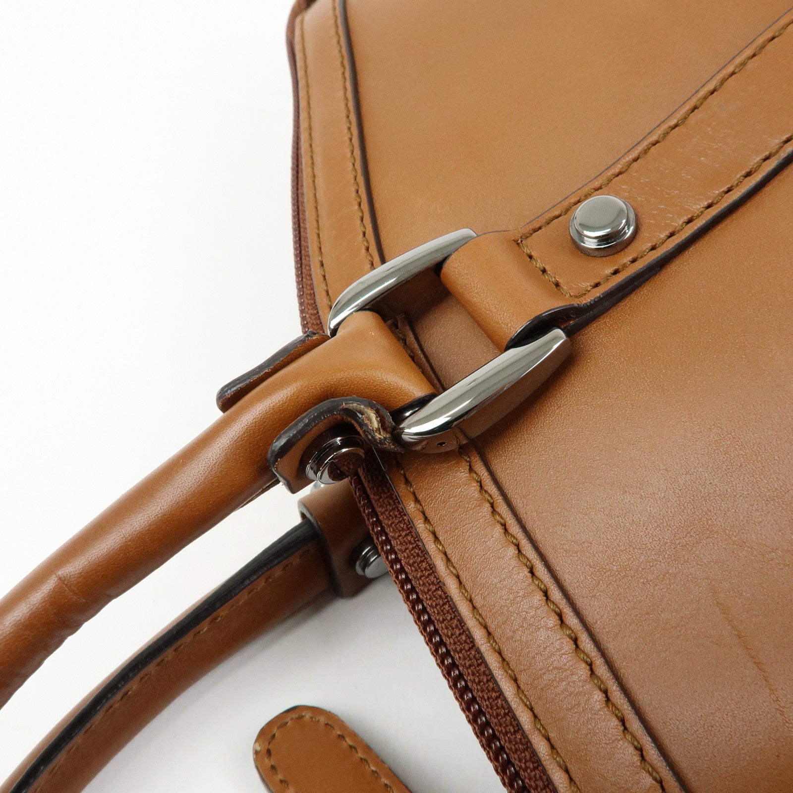 GUCCI Interlocking G Leather 2Way Hand Shoulder Bag Brown 341503