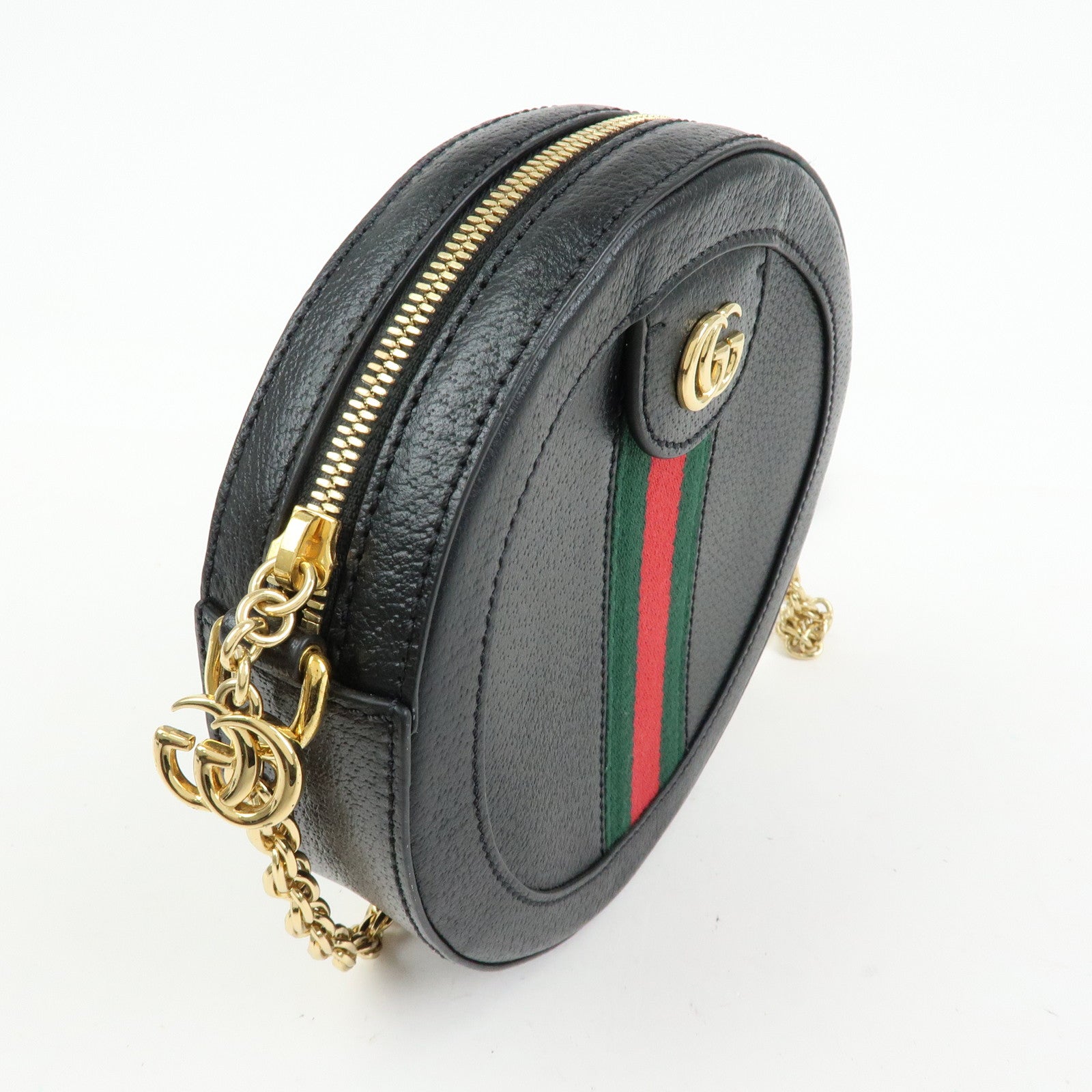 GUCCI Ophidia Sherry Mini Round Chain Shoulder Crossbody Bag 550618