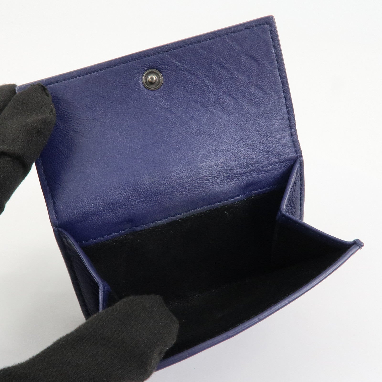BOTTEGA VENETA Intrecciato Leather W Hook Compact Wallet 382576