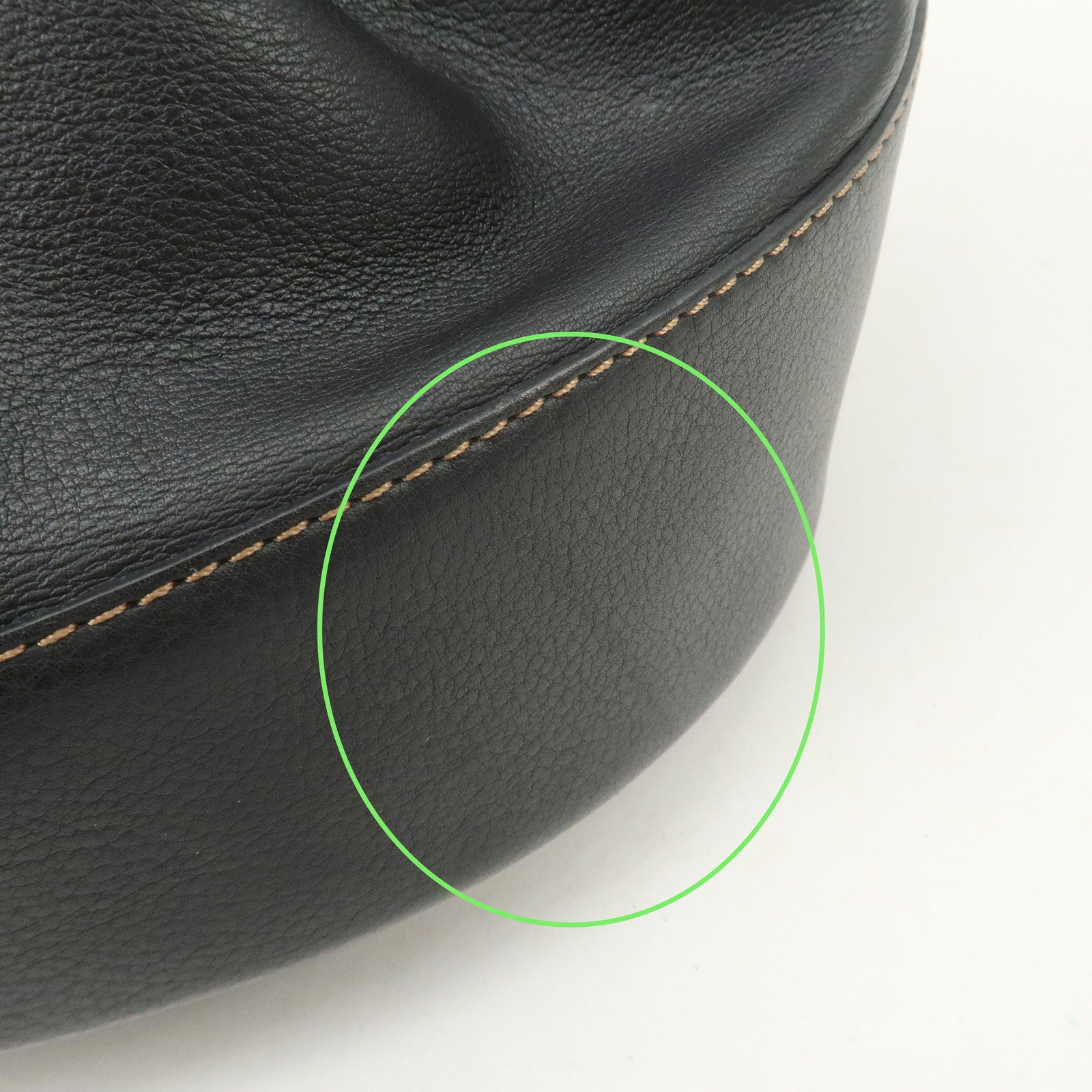 LOEWE Anton Leather Shoulder Bag Cross Body Bag Black Used