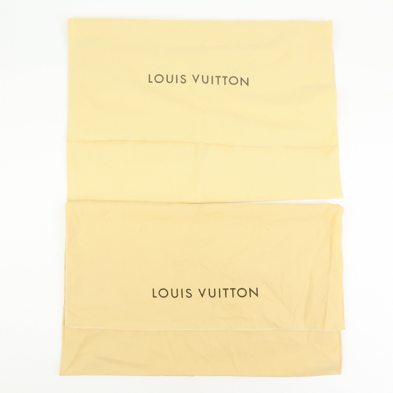 Louis Vuitton Set of 12 Dust Bag Storage Bag Flap Style Beige