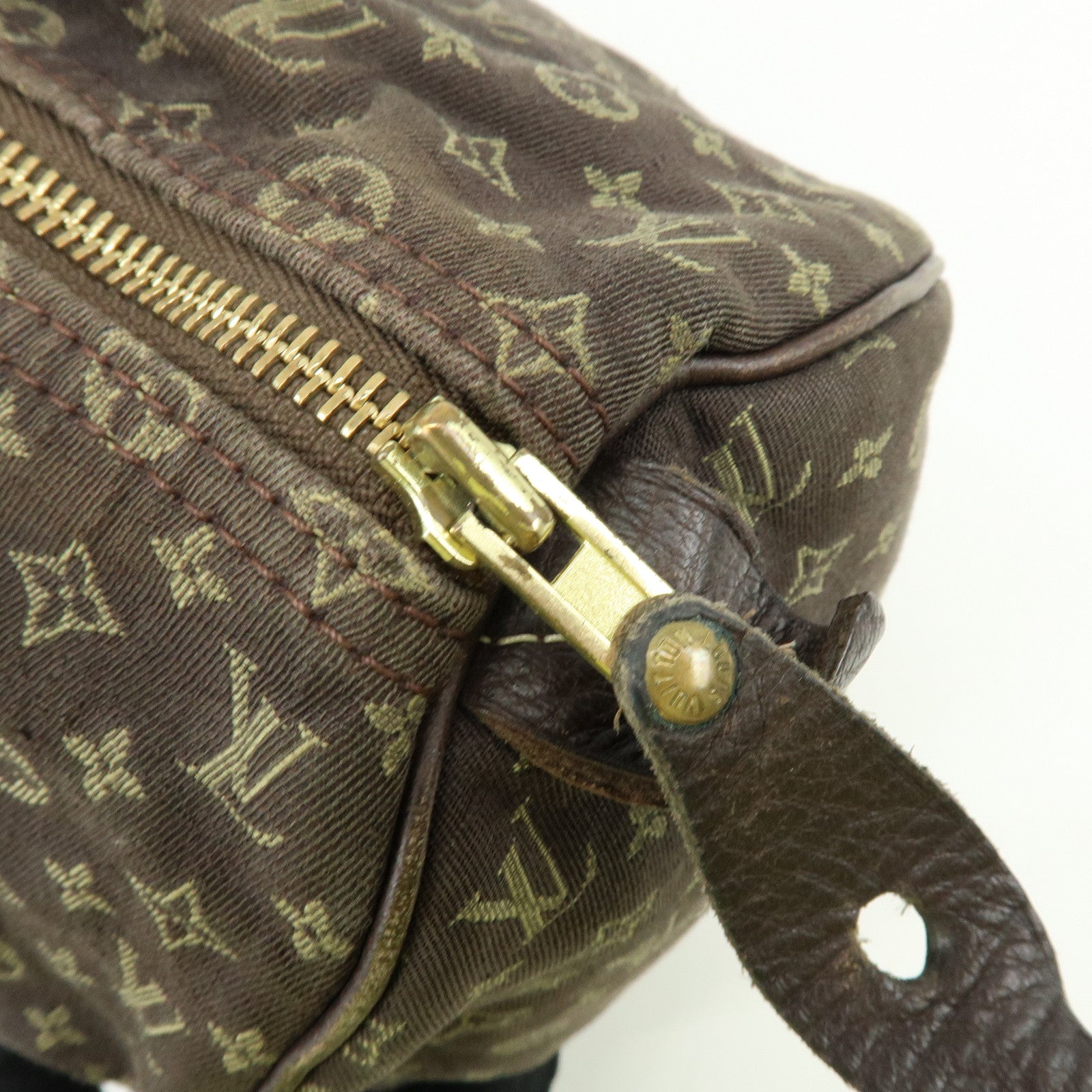 Louis Vuitton Monogram Mini Lin Speedy 30 Boston Bag Ebene M95224