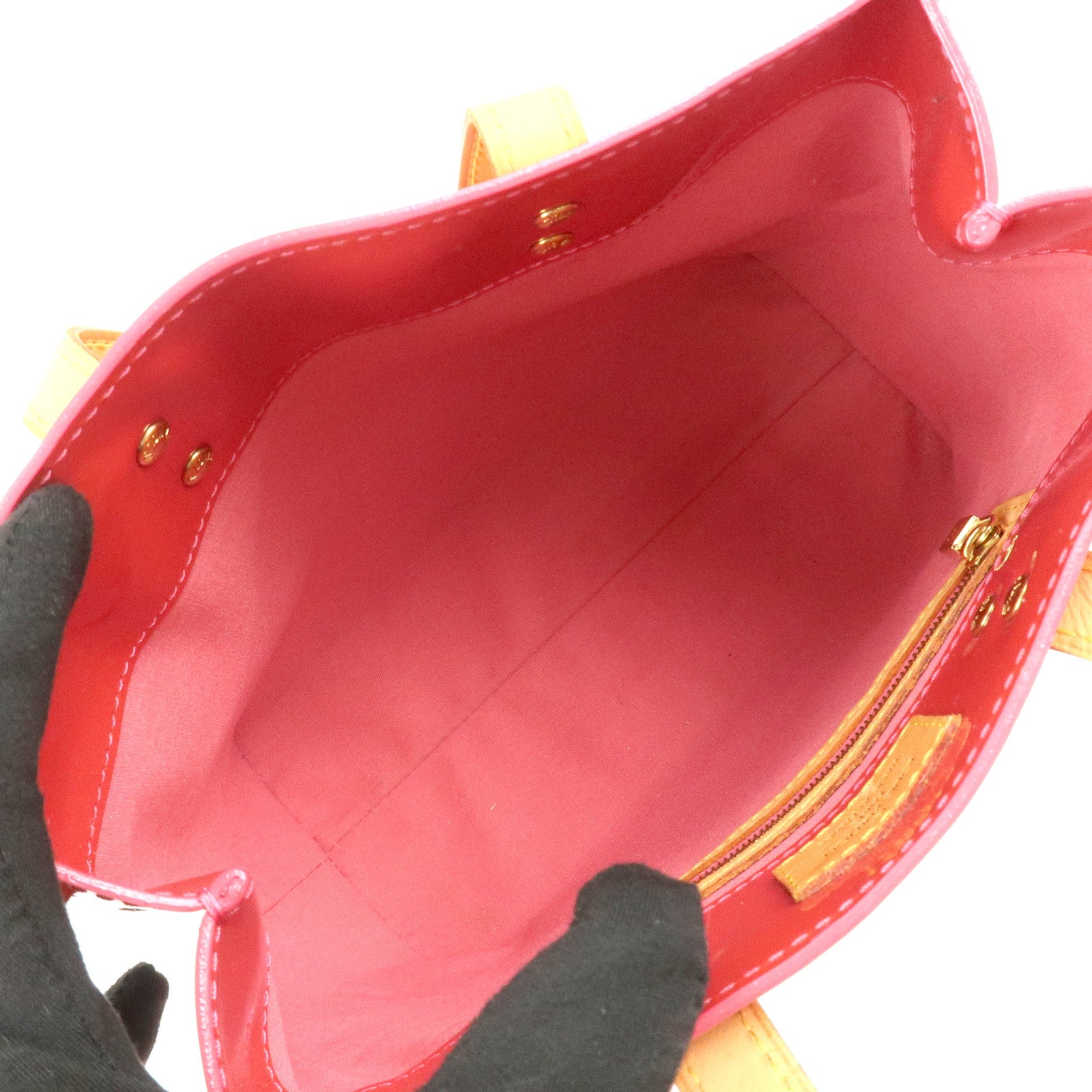 Louis Vuitton Monogram Vernis Lead PM Hand Bag Framboise M9132F