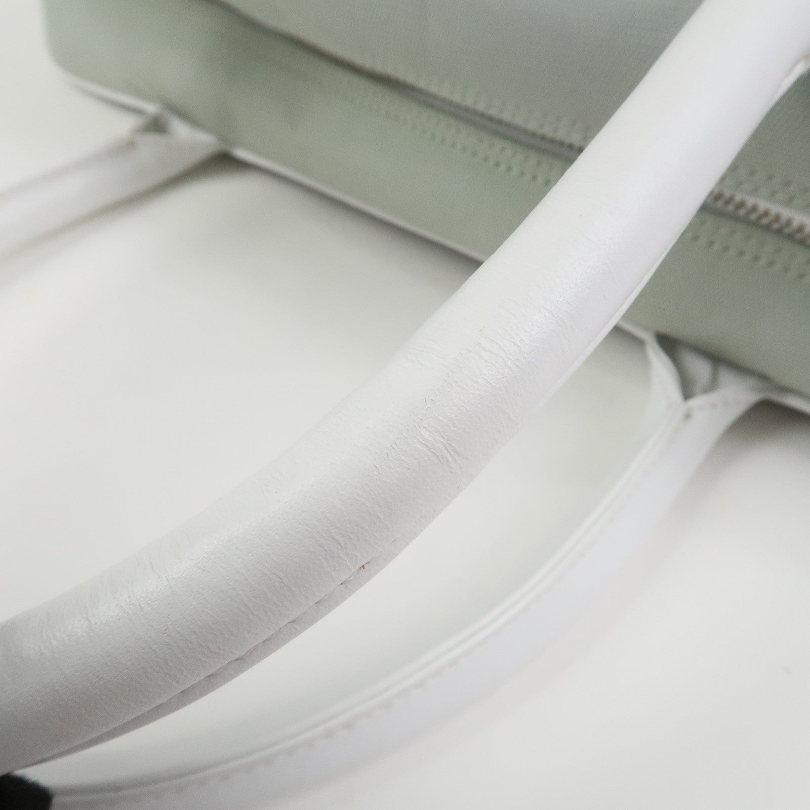 CHANEL Sports Line COCO Mark Canvas Leather Hand Bag Gray White