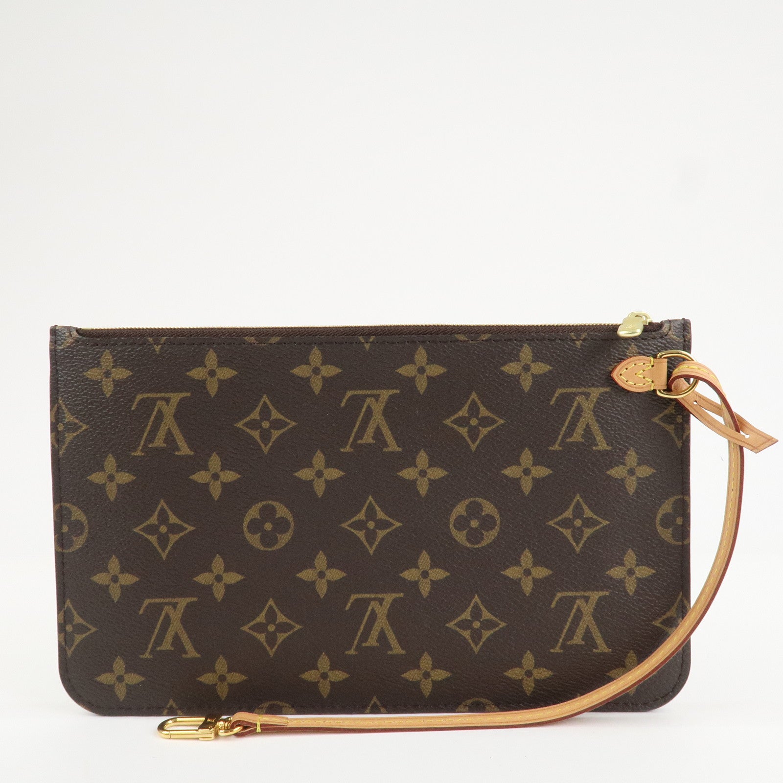 Louis Vuitton Monogram Pouch For Neverfull MM Brown Fuchsia Used