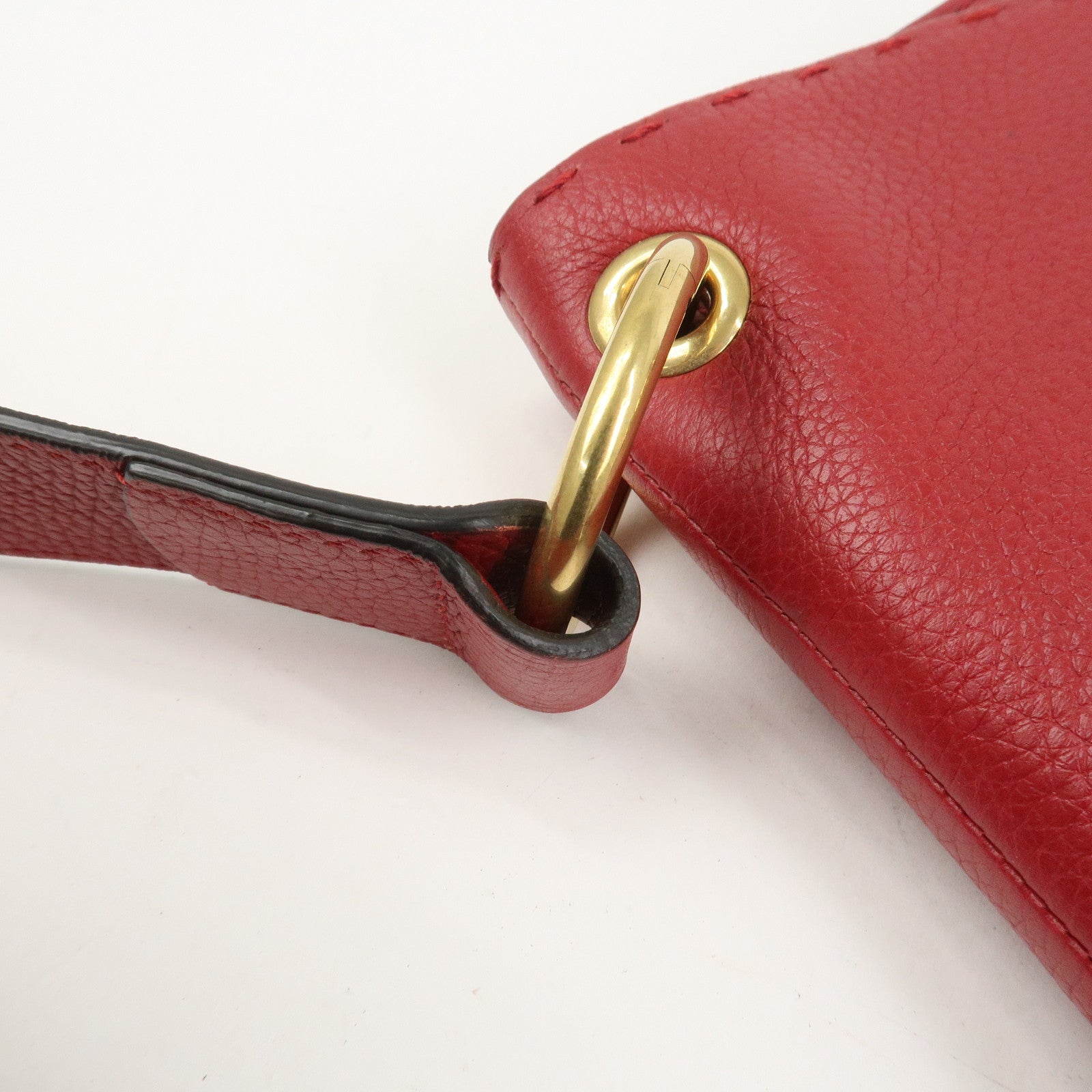 GUCCI GG Marmont Tiger Head Leather Shoulder Bag Red 409154