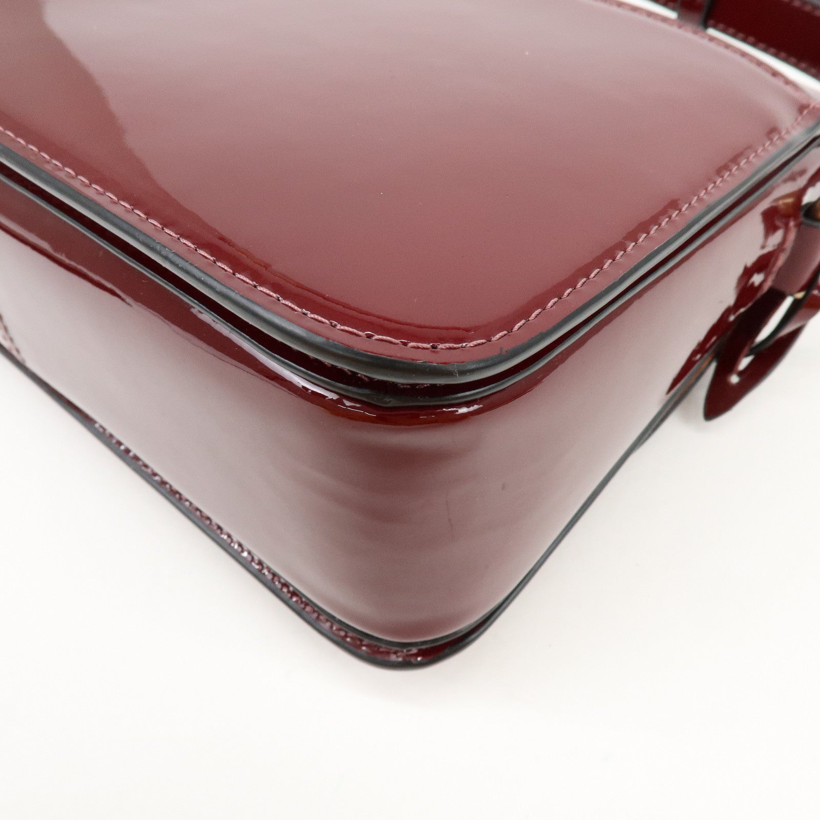 COACH Tabby 26 Patent Leather Shoulder Bag Crossbody Bag Bordeaux