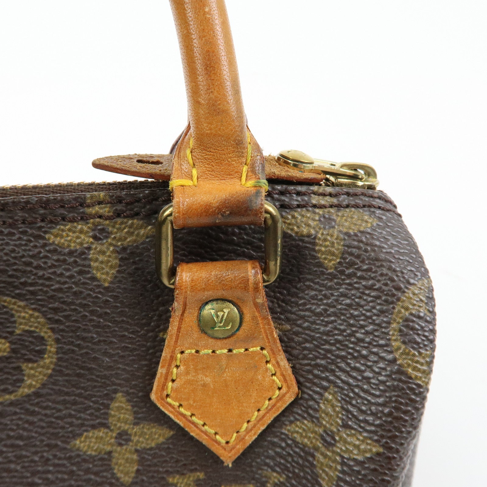 Louis Vuitton Monogram Mini Speedy & Strap Hand Bag Brown M41534